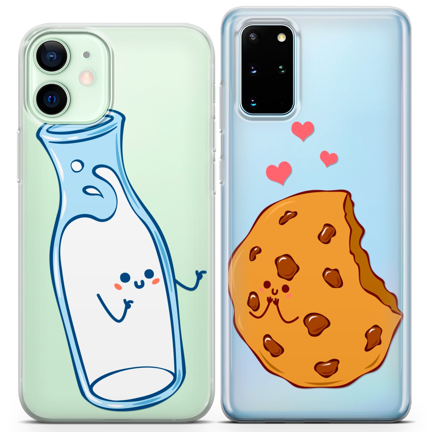 Cavka iPhone Couple Cases Kawaii Milk and Cookie