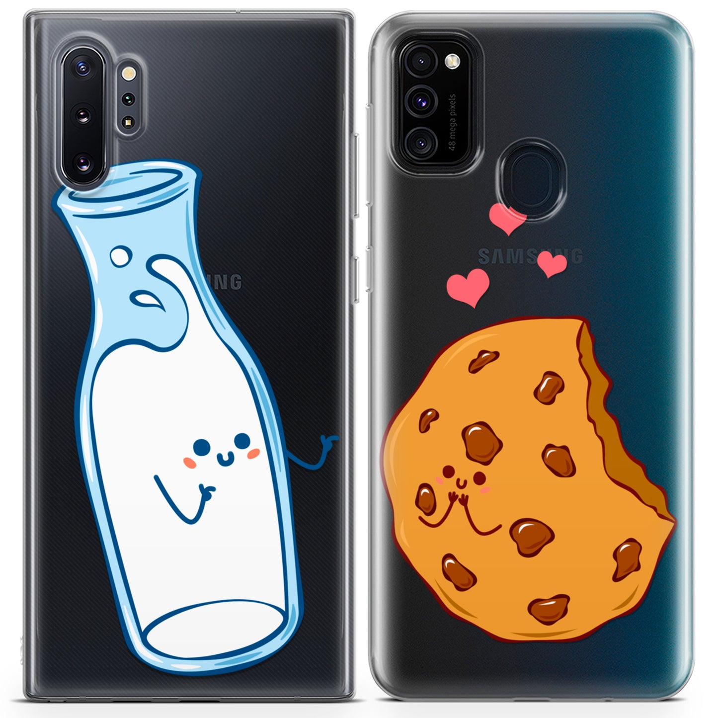 Cavka iPhone Couple Cases Kawaii Milk and Cookie