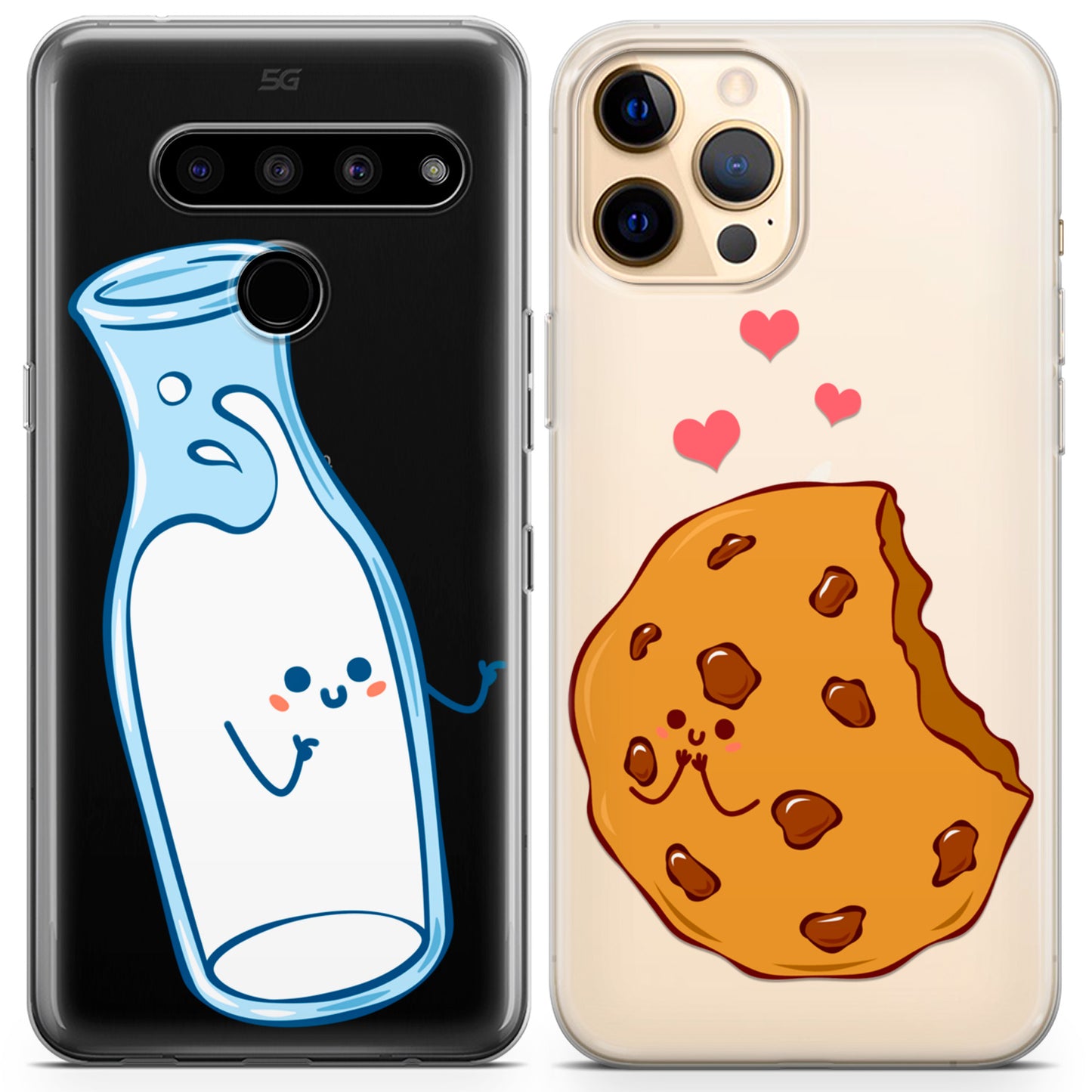 Cavka iPhone Couple Cases Kawaii Milk and Cookie