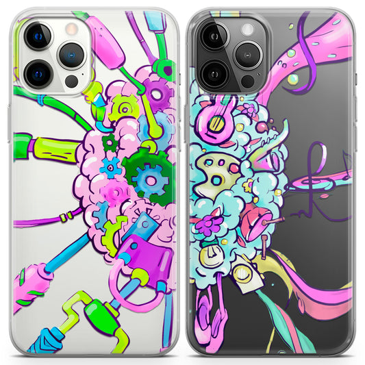 Cavka iPhone Couple Cases Artistic Brain