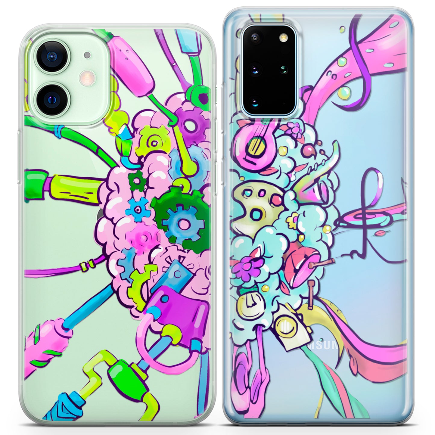 Cavka iPhone Couple Cases Artistic Brain