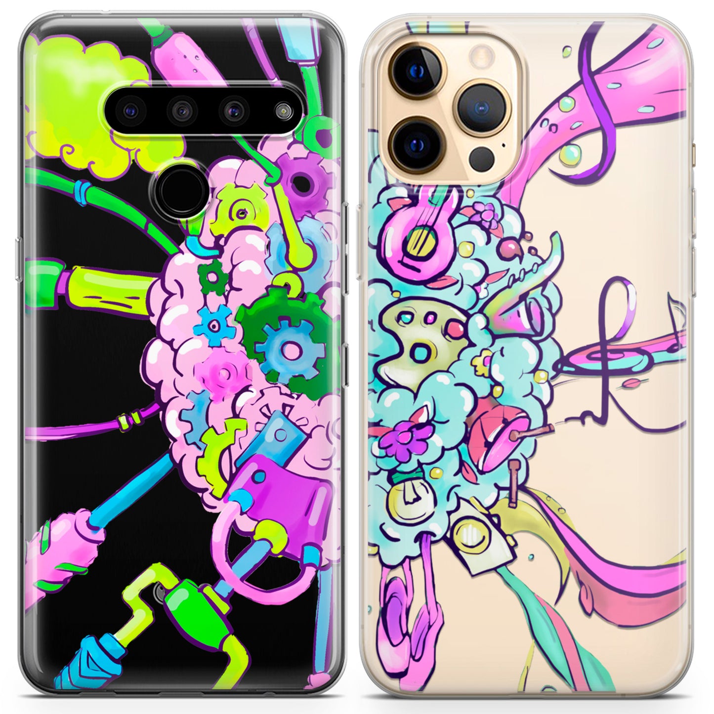 Cavka iPhone Couple Cases Artistic Brain