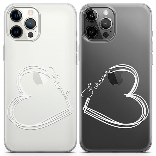 Cavka iPhone Couple Cases Friends Hearts