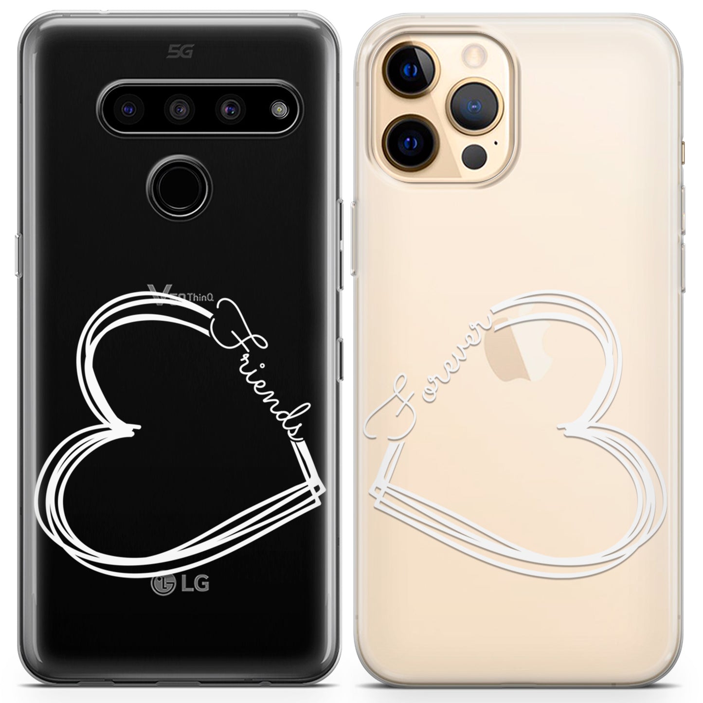 Cavka iPhone Couple Cases Friends Hearts