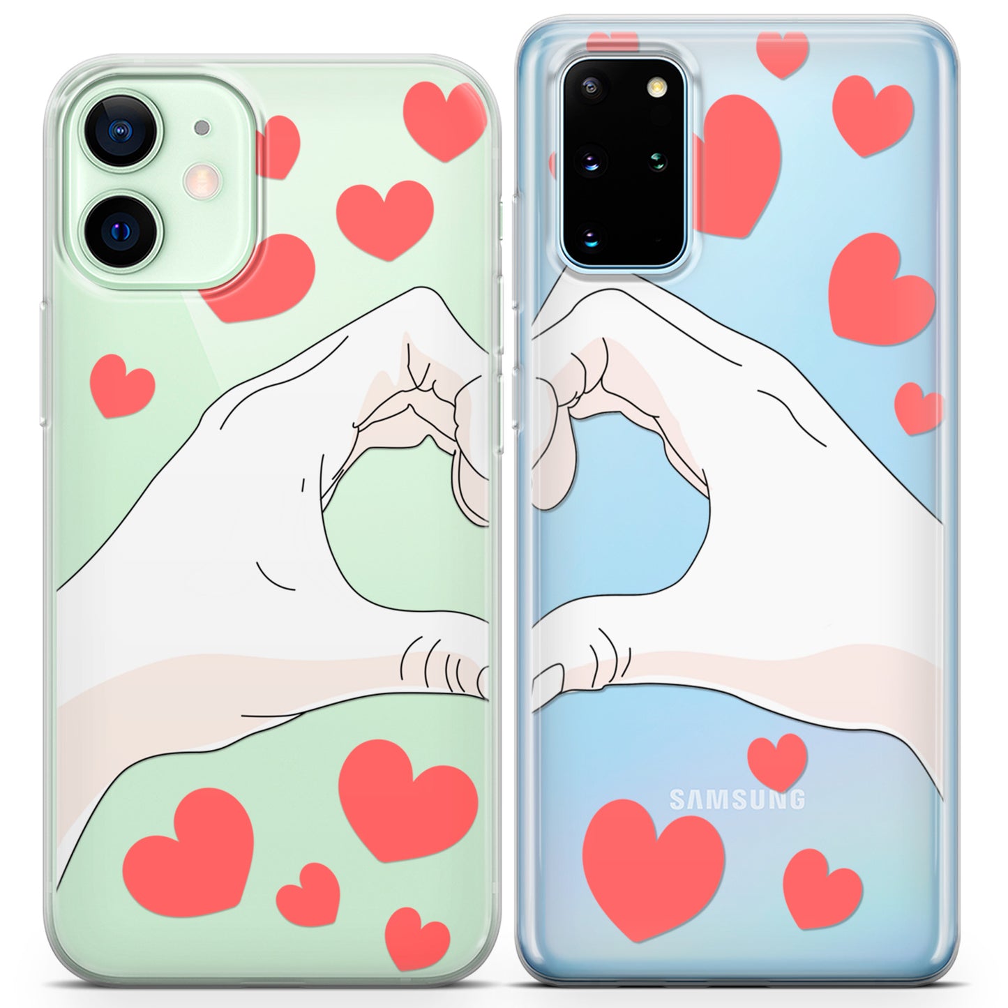 Cavka iPhone Couple Cases Heart Hands