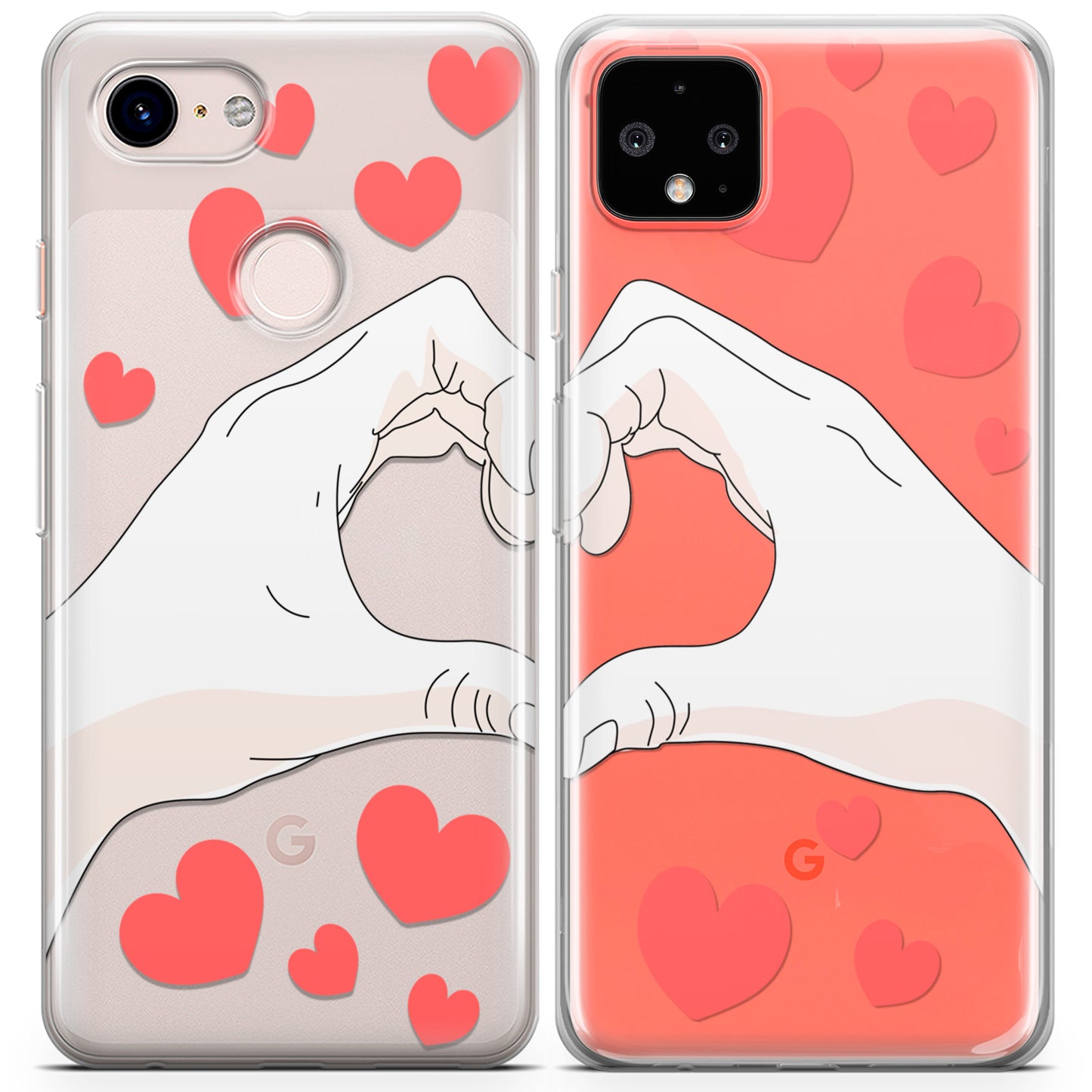 Cavka iPhone Couple Cases Heart Hands