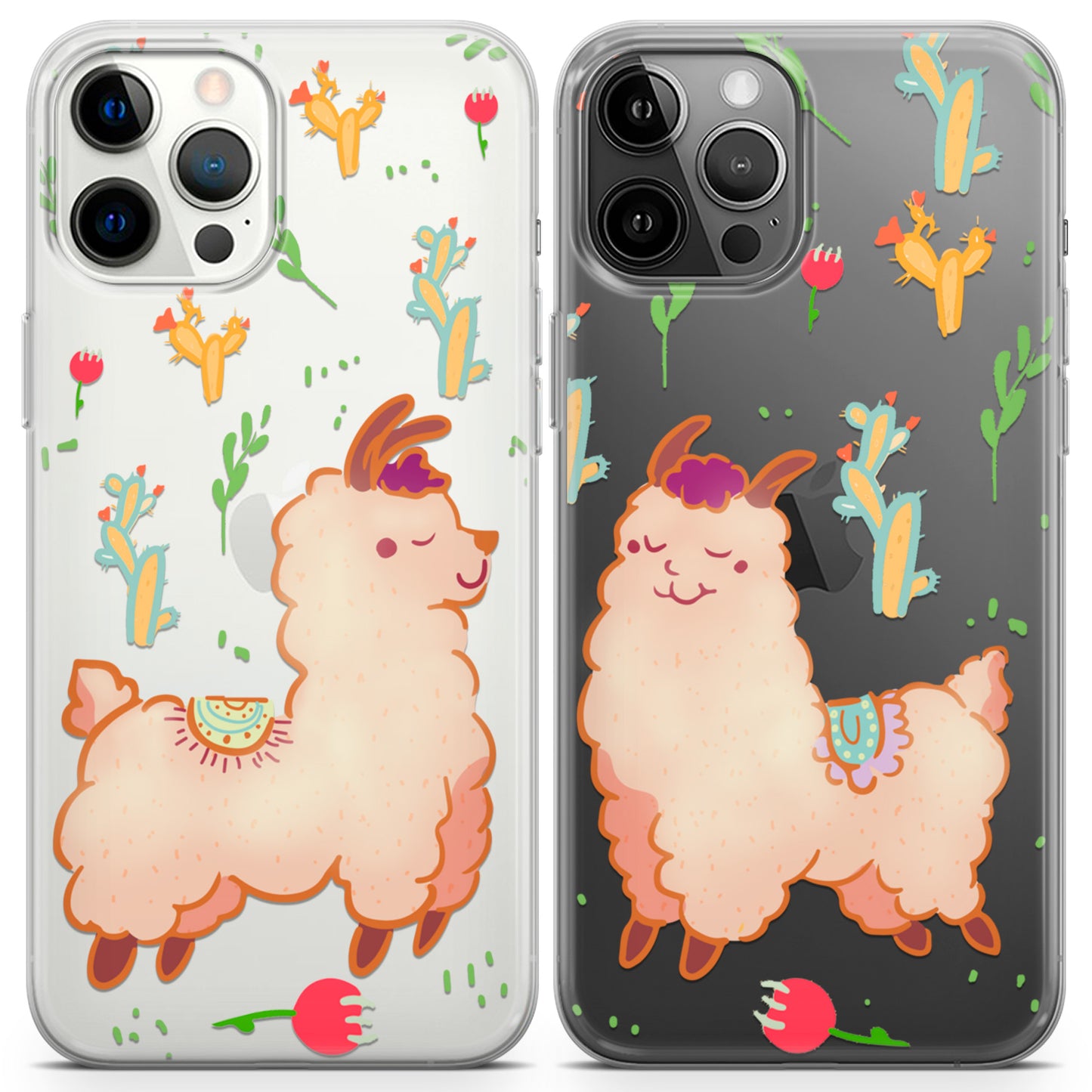 Cavka iPhone Couple Cases Pretty Llamas