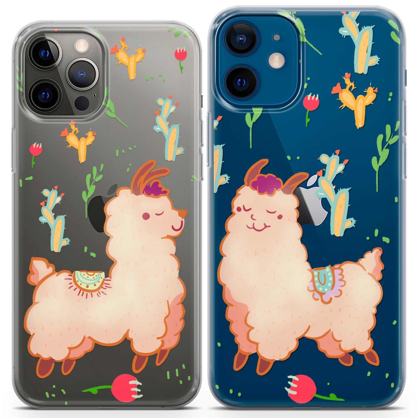 Cavka iPhone Couple Cases Pretty Llamas