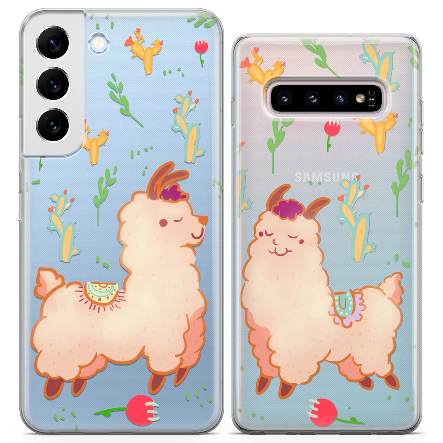 Cavka iPhone Couple Cases Pretty Llamas