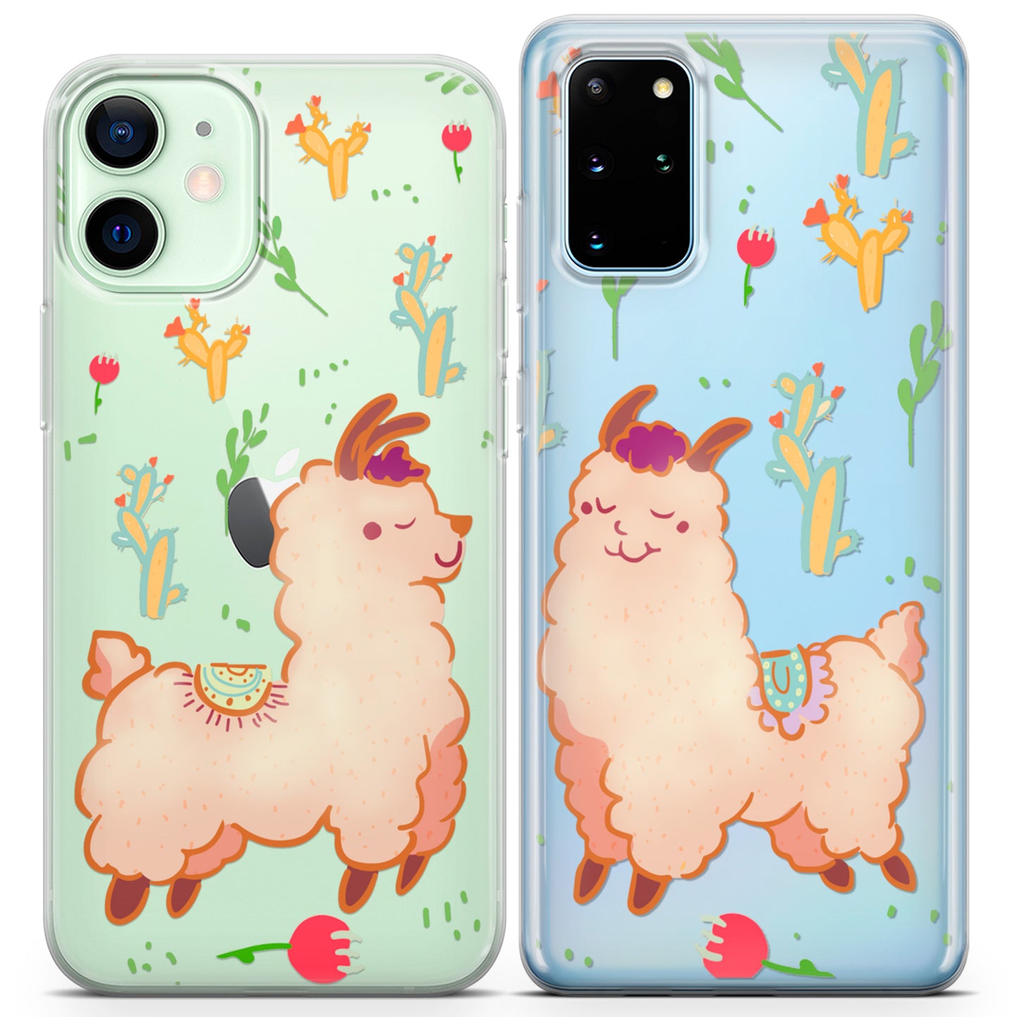 Cavka iPhone Couple Cases Pretty Llamas