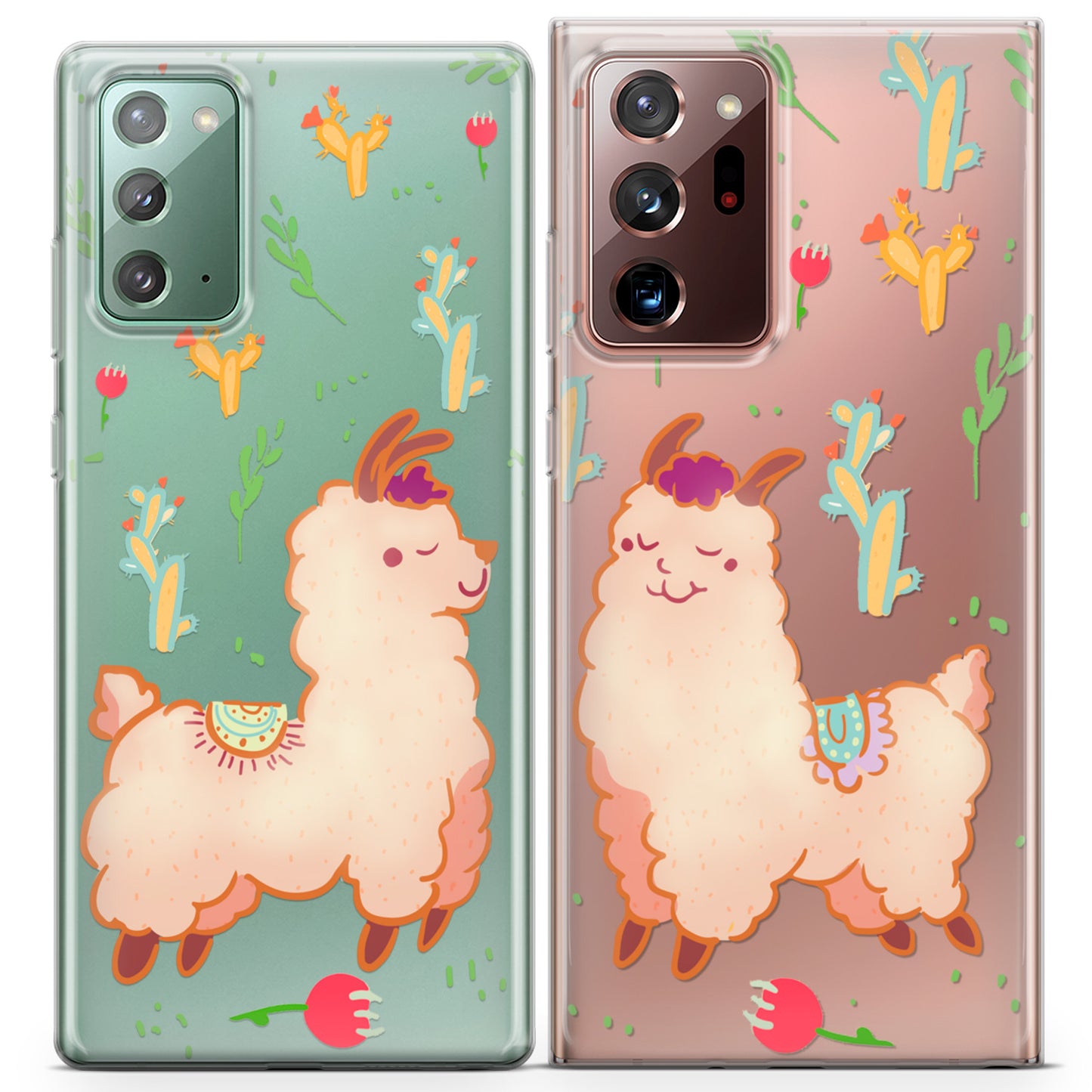 Cavka iPhone Couple Cases Pretty Llamas