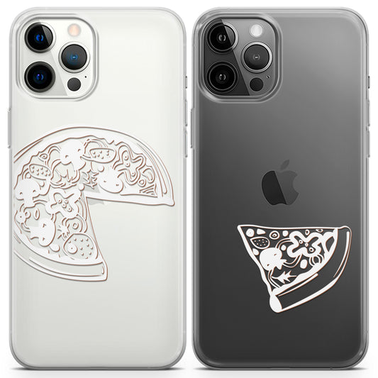 Cavka iPhone Couple Cases Pizza Drawing