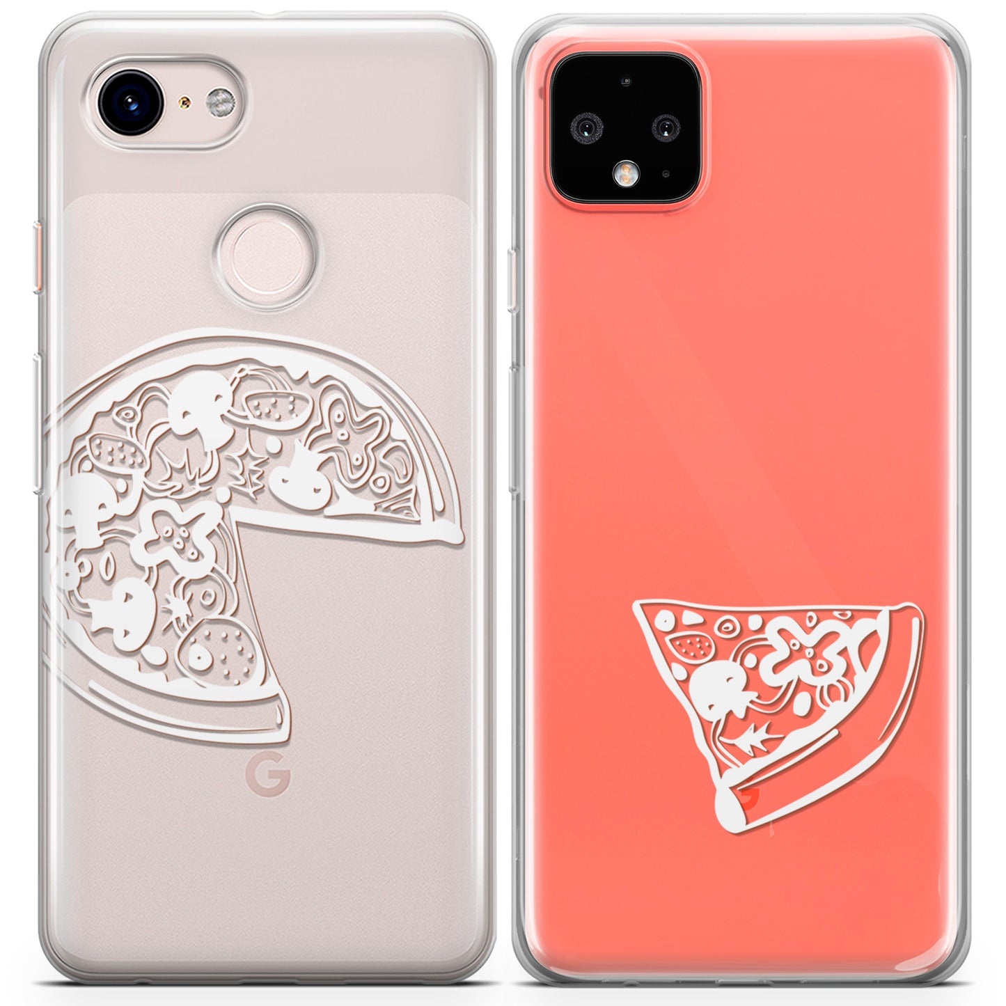 Cavka iPhone Couple Cases Pizza Drawing