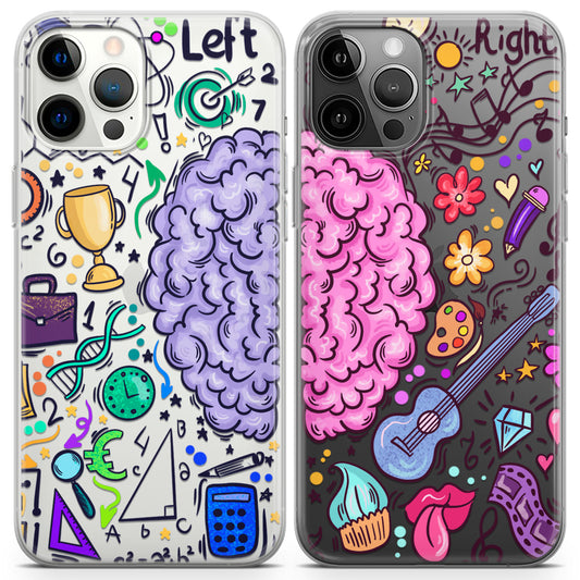 Cavka iPhone Couple Cases Left and Right Brain