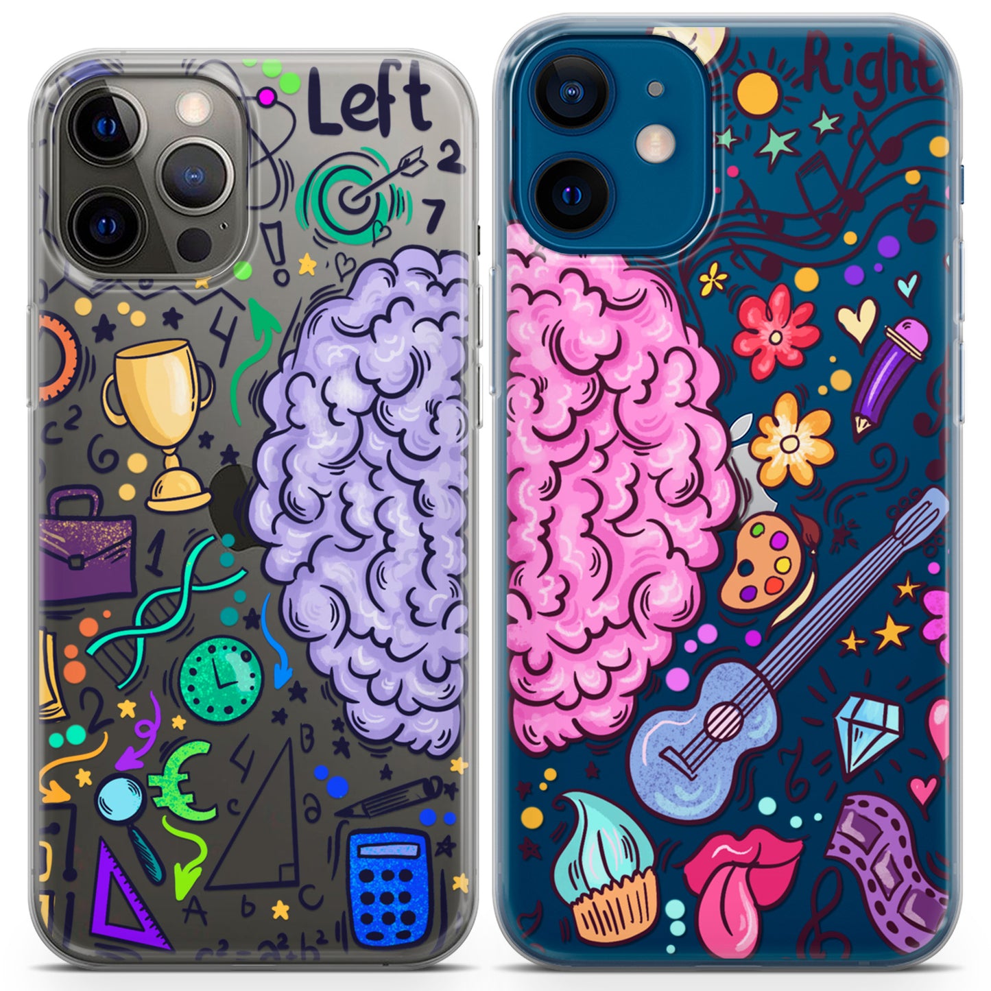 Cavka iPhone Couple Cases Left and Right Brain