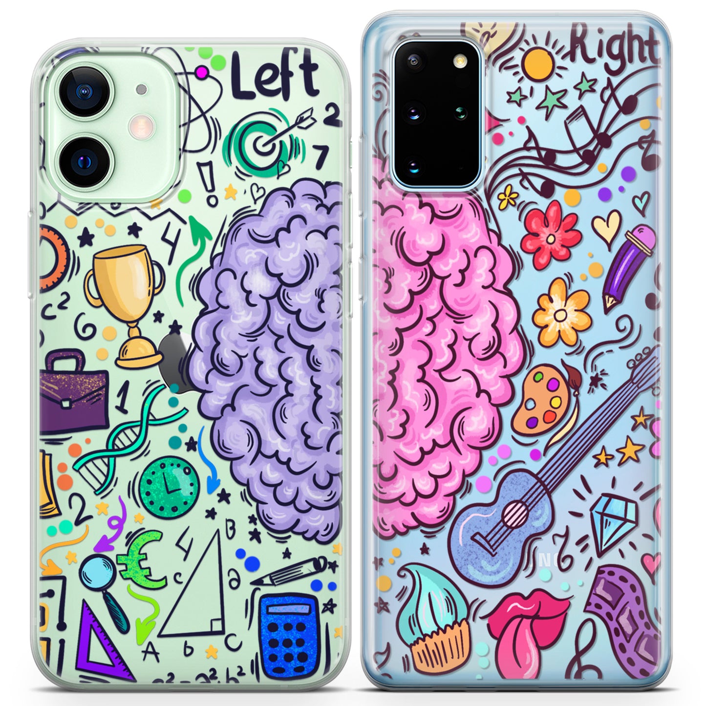 Cavka iPhone Couple Cases Left and Right Brain