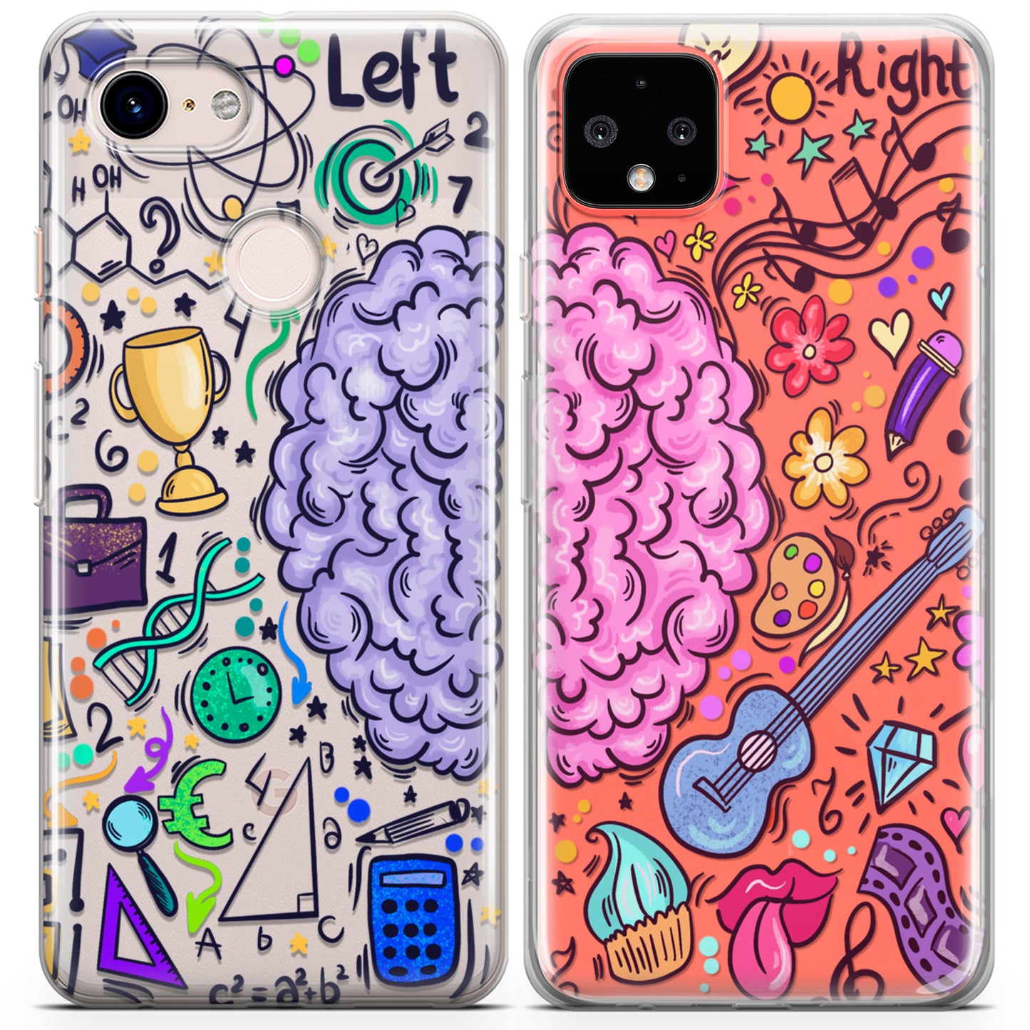 Cavka iPhone Couple Cases Left and Right Brain