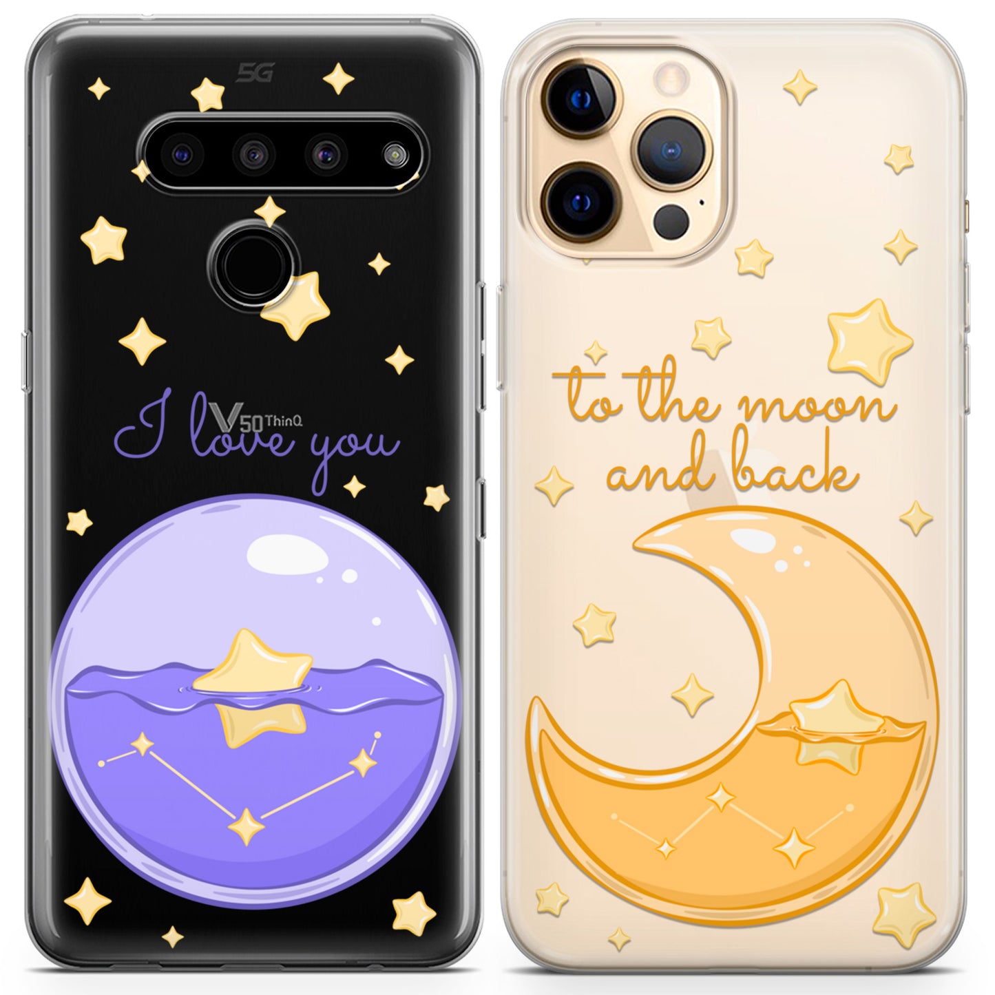 Cavka iPhone Couple Cases Moon Love