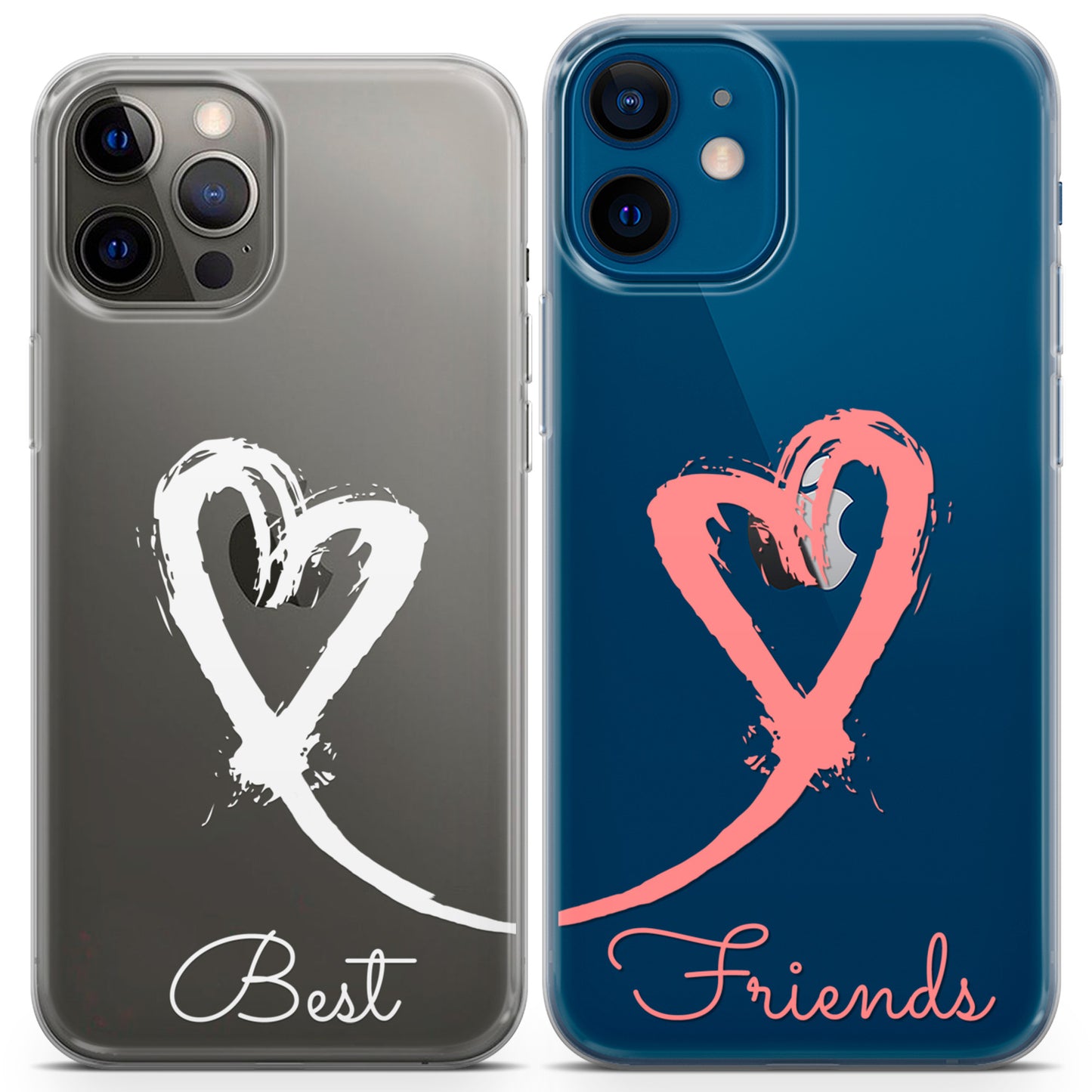 Cavka iPhone Couple Cases Painted Hearts