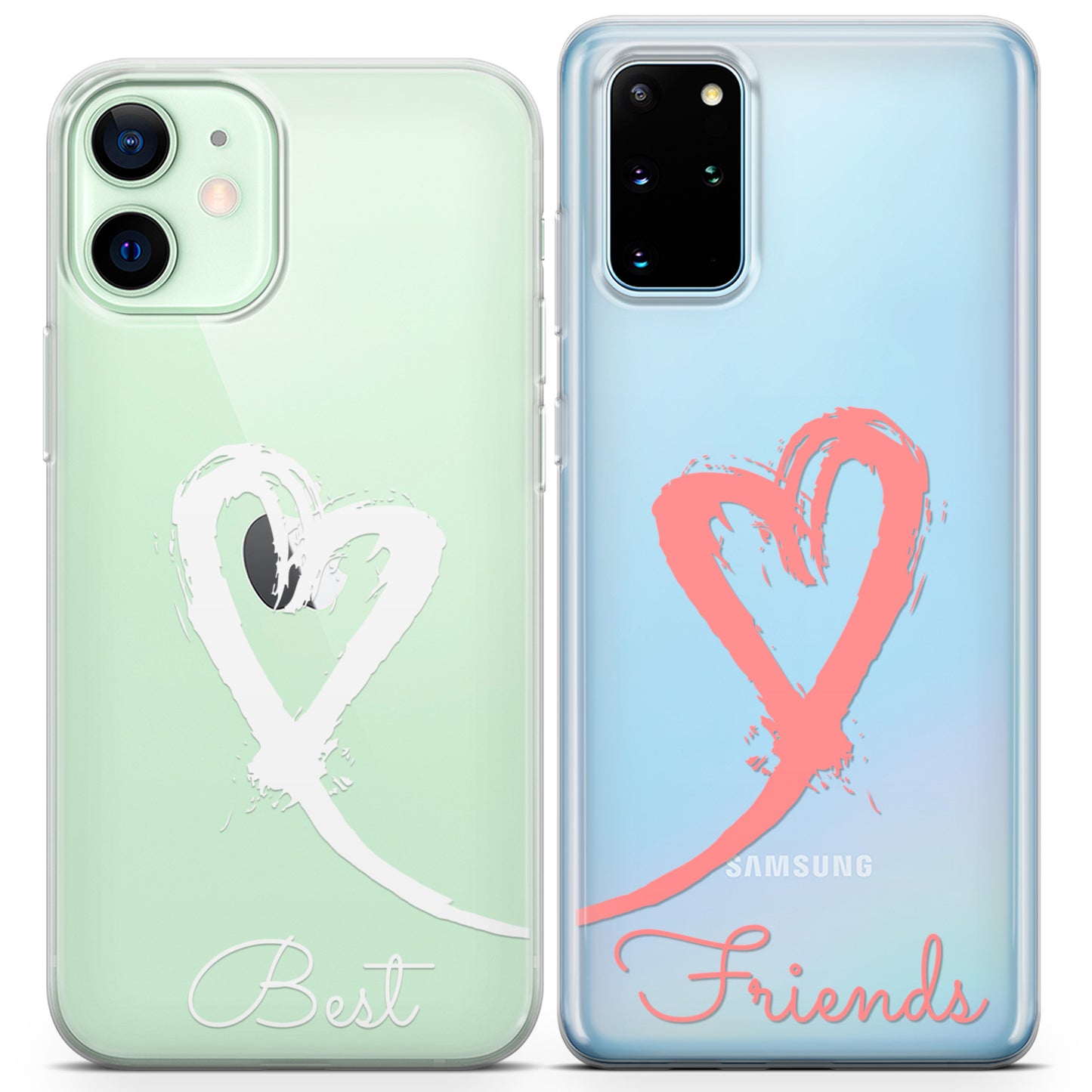 Cavka iPhone Couple Cases Painted Hearts