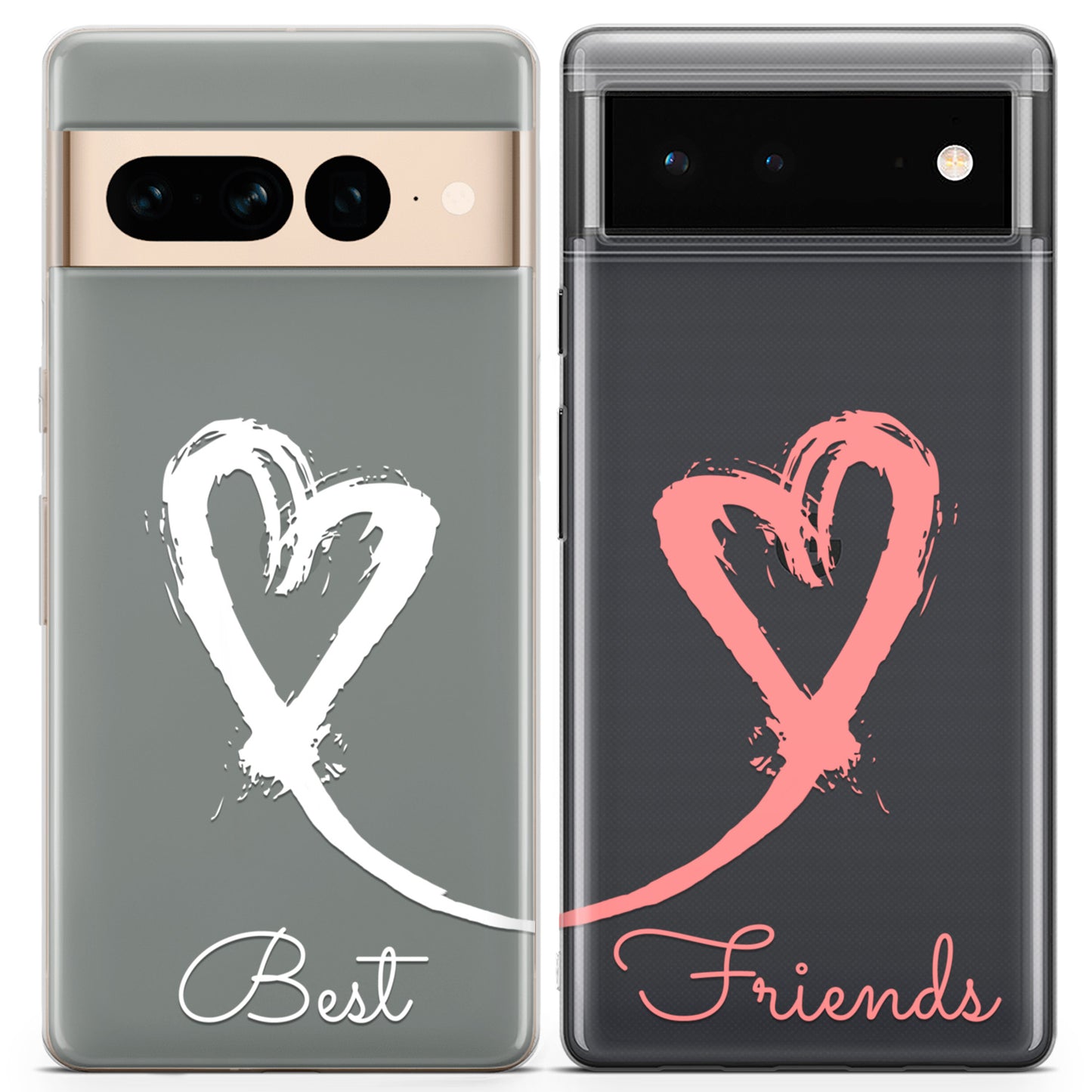 Cavka iPhone Couple Cases Painted Hearts