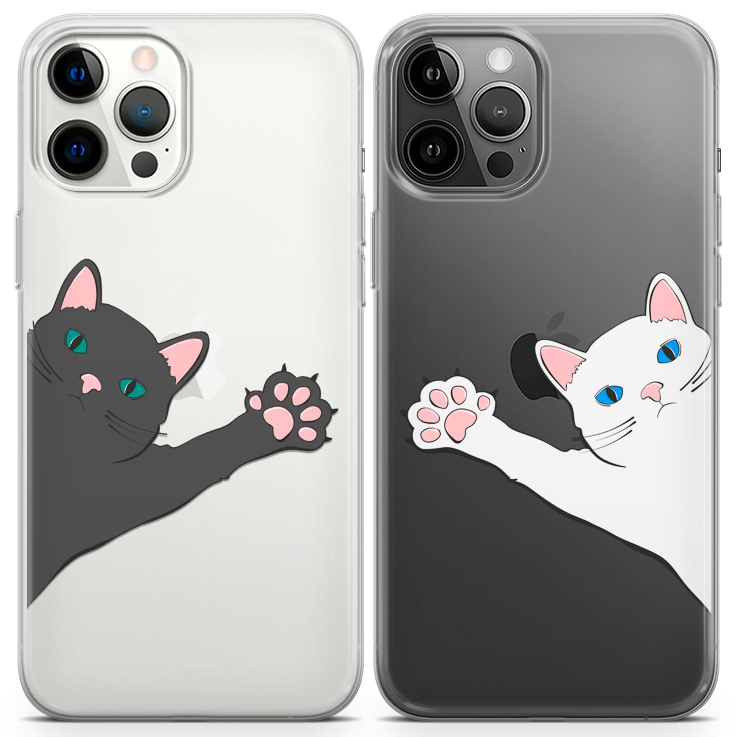 Cavka iPhone Couple Cases Kitty Paws