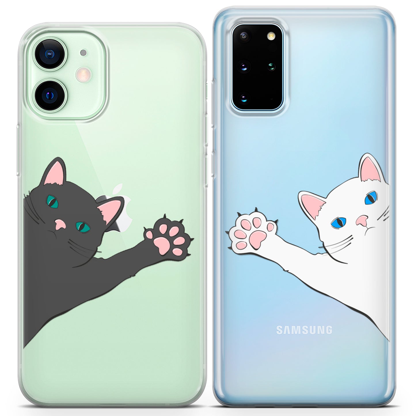 Cavka iPhone Couple Cases Kitty Paws