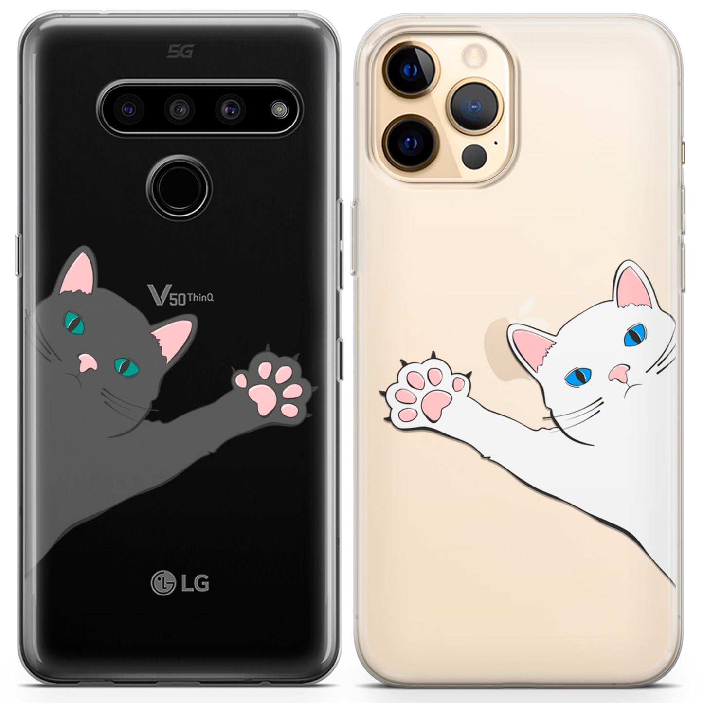 Cavka iPhone Couple Cases Kitty Paws