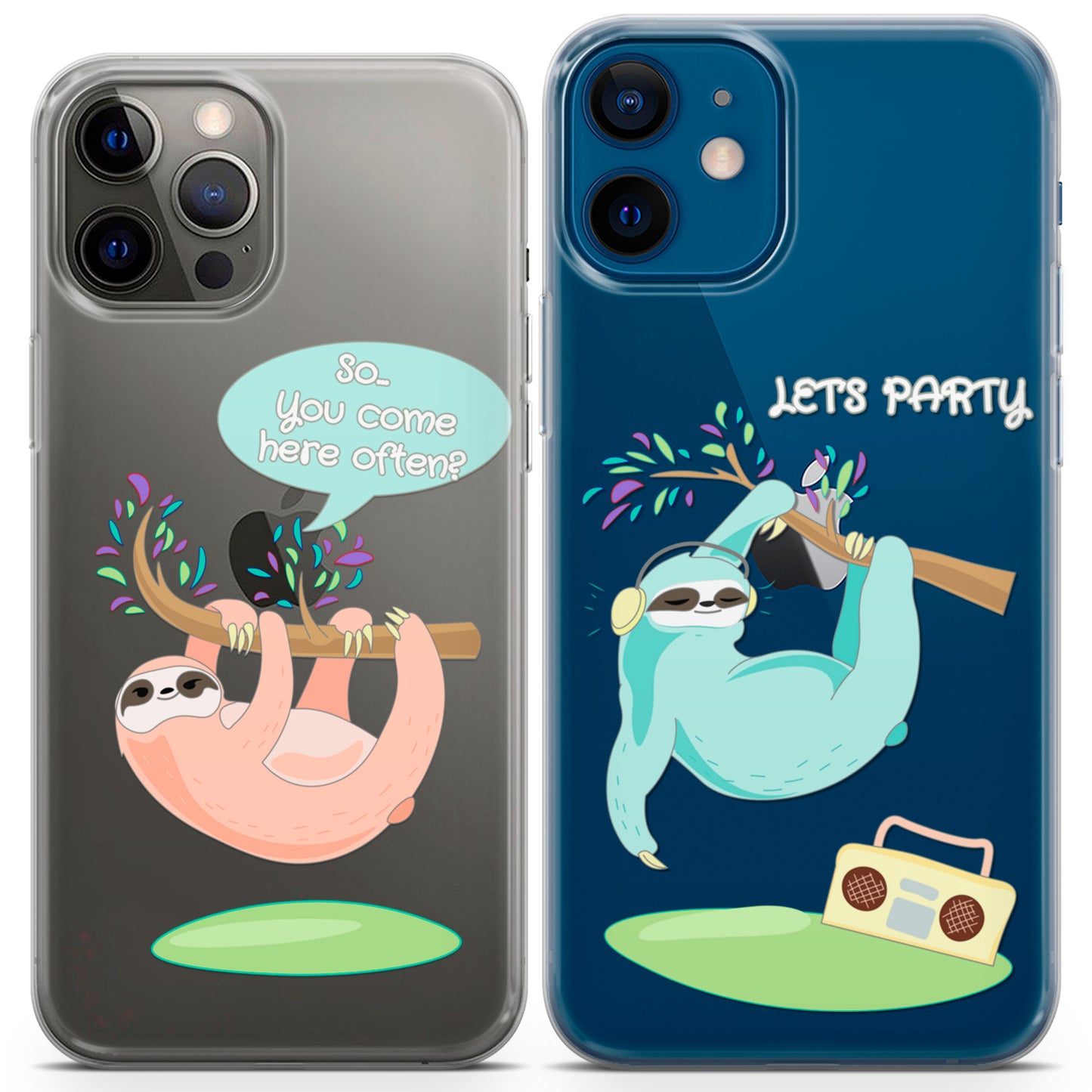 Cavka iPhone Couple Cases Sloth Party