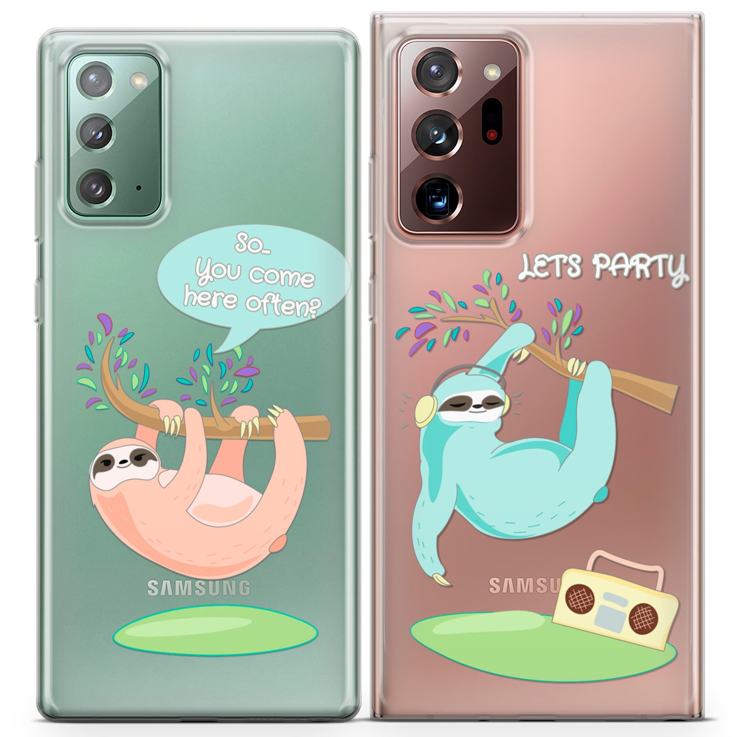 Cavka iPhone Couple Cases Sloth Party