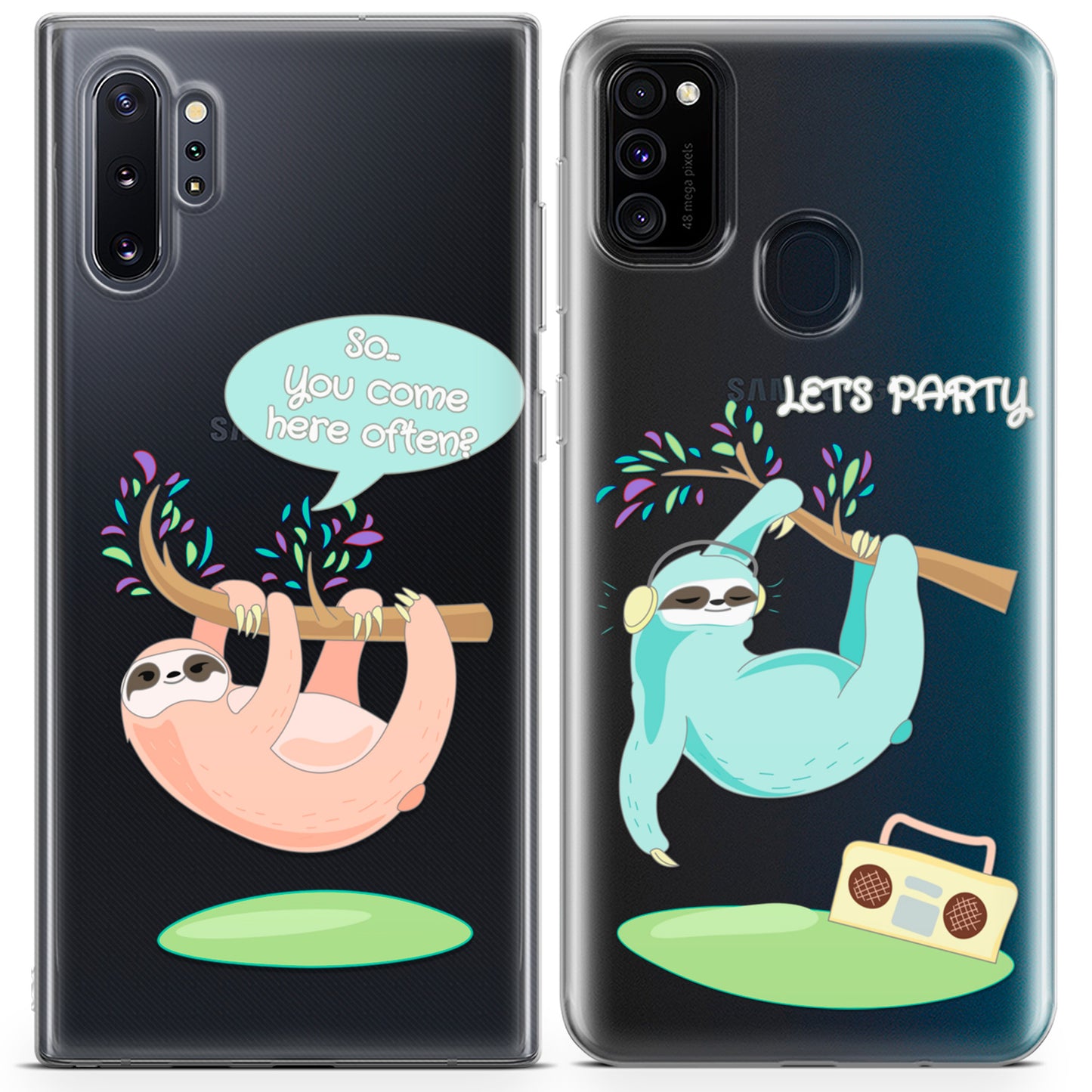 Cavka iPhone Couple Cases Sloth Party