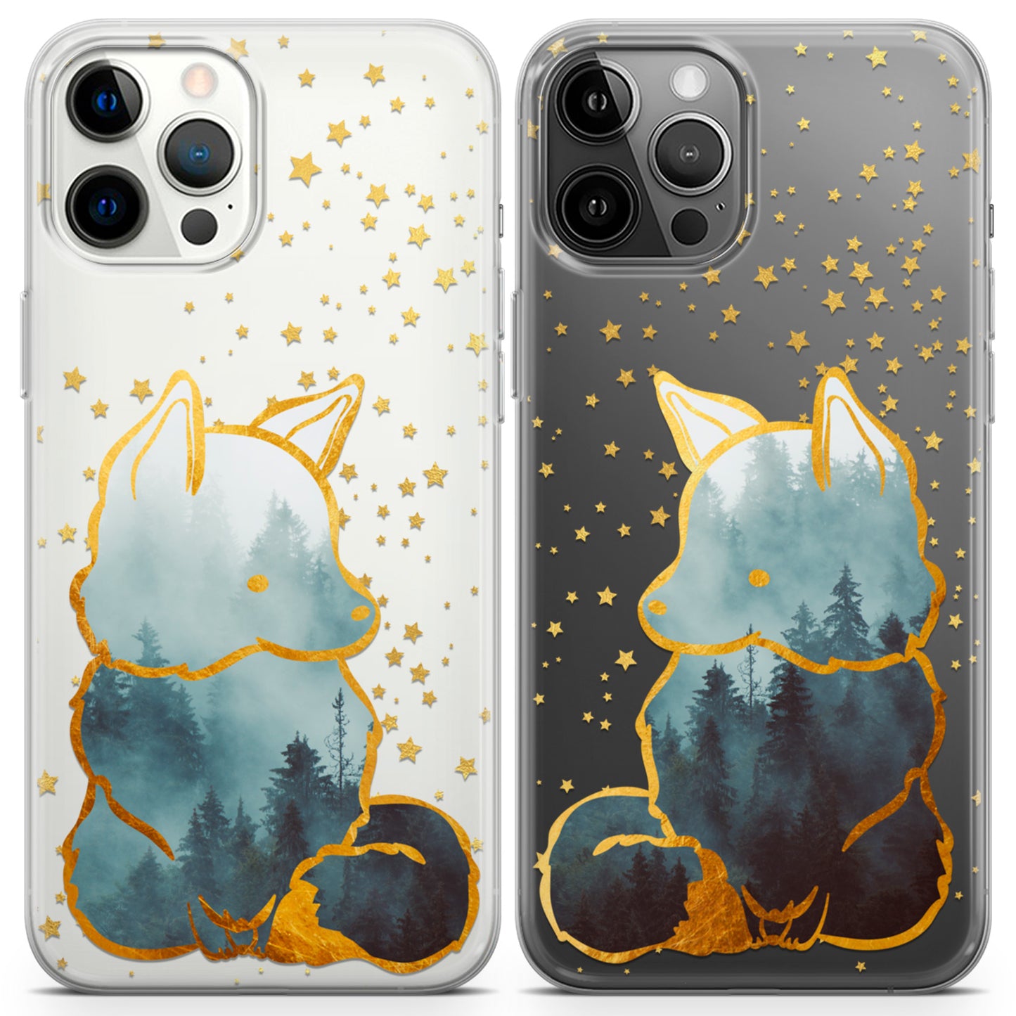 Cavka iPhone Couple Cases Forest Foxes