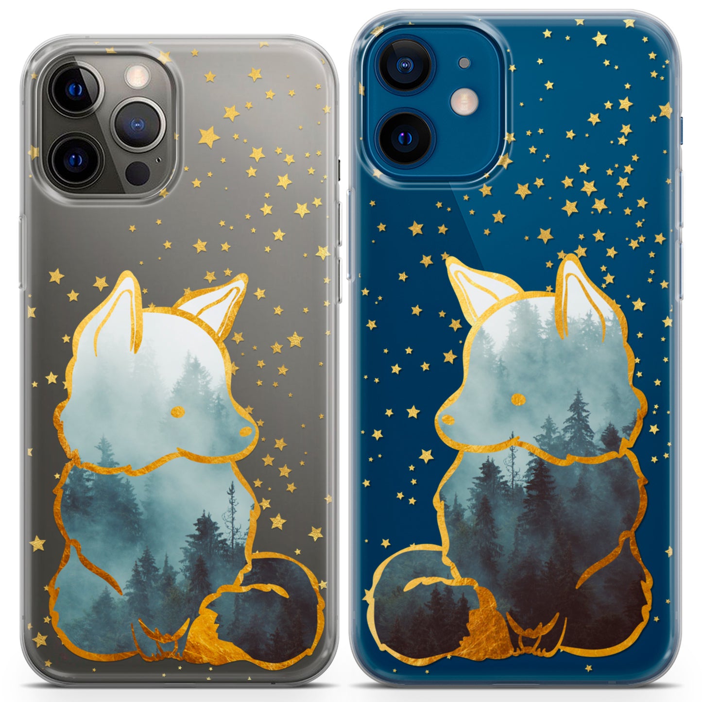 Cavka iPhone Couple Cases Forest Foxes