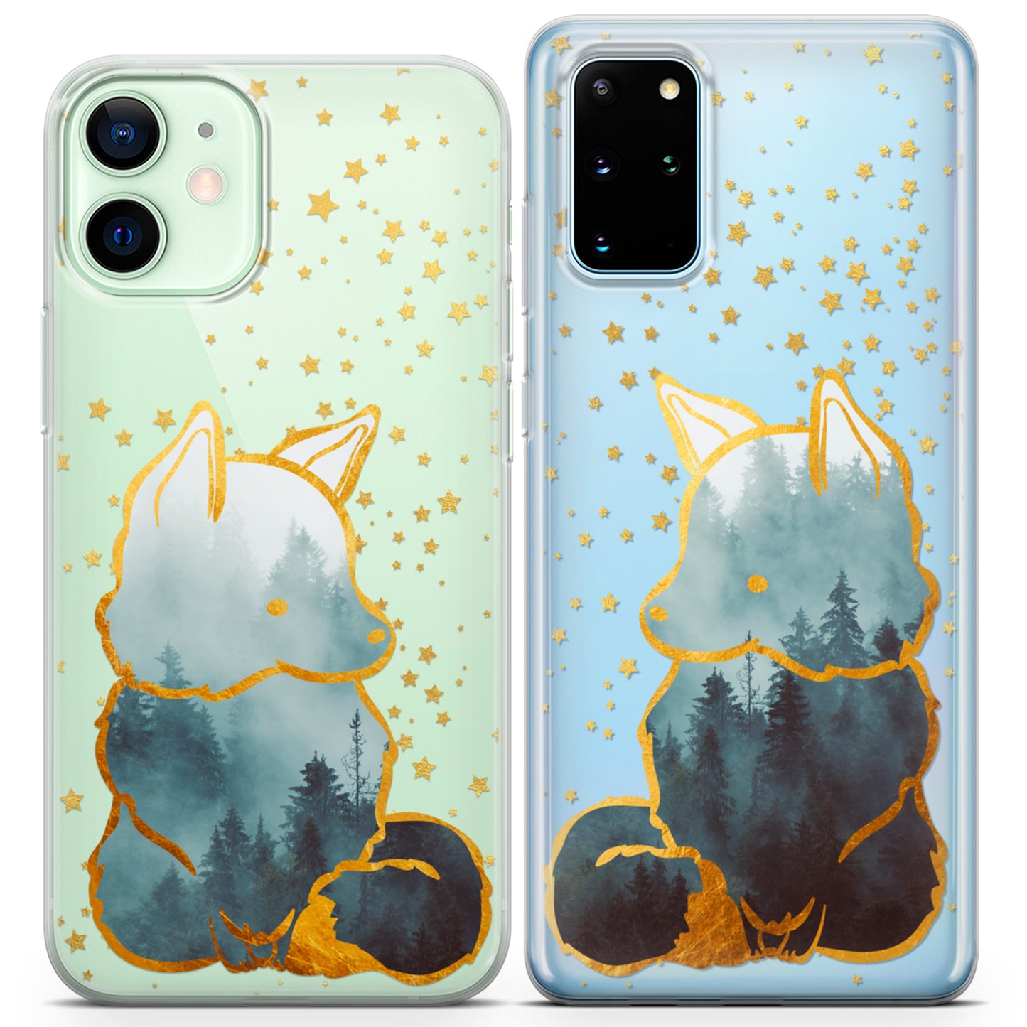 Cavka iPhone Couple Cases Forest Foxes