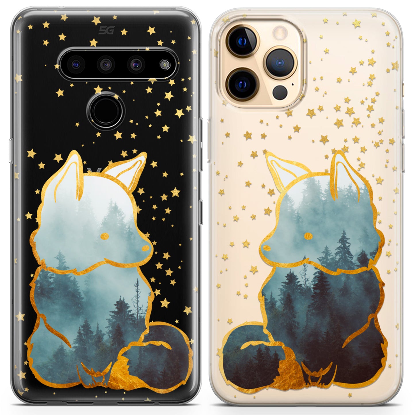 Cavka iPhone Couple Cases Forest Foxes