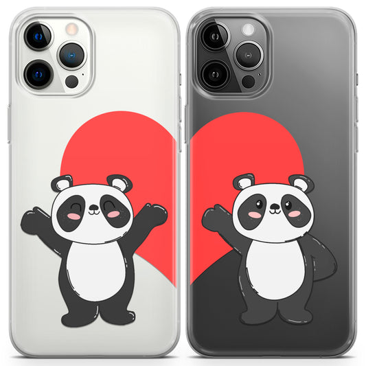 Cavka iPhone Couple Cases Lovely Pandas