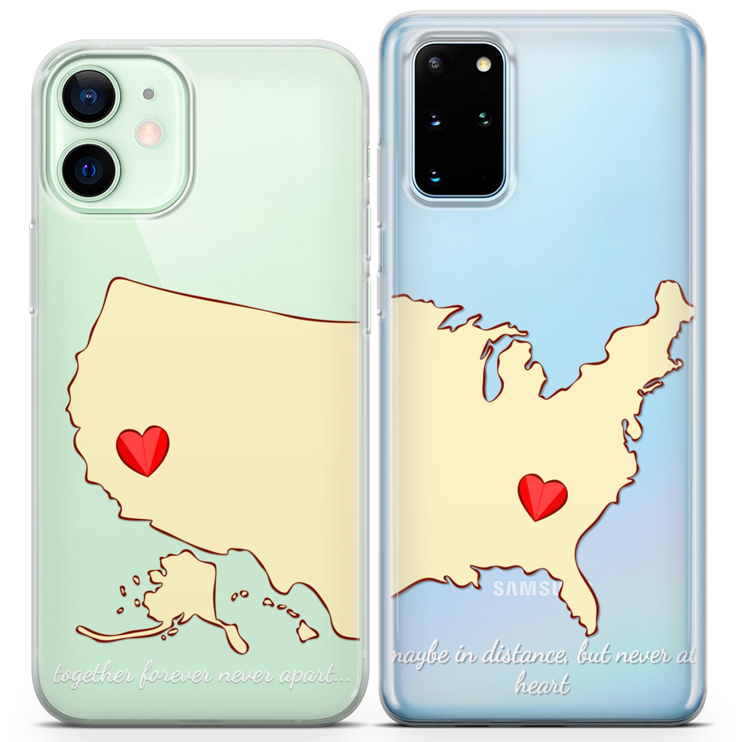 Cavka iPhone Couple Cases Distance Love