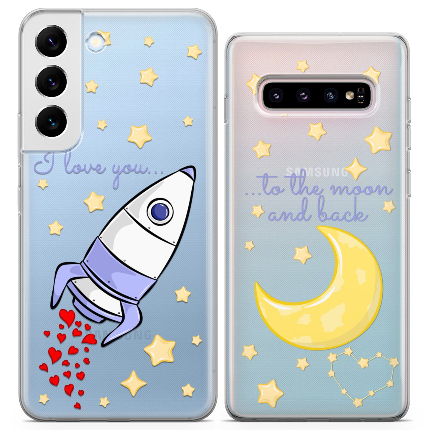 Cavka iPhone Couple Cases Love Rocket Love You to the Moon and Back