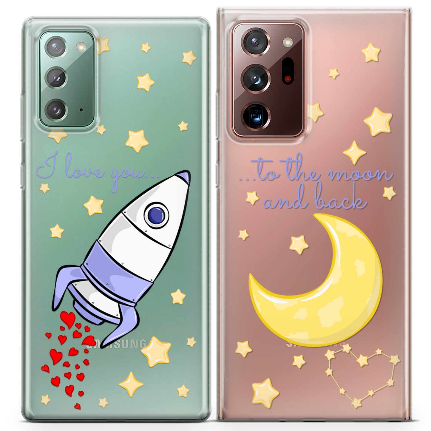 Cavka iPhone Couple Cases Love Rocket Love You to the Moon and Back