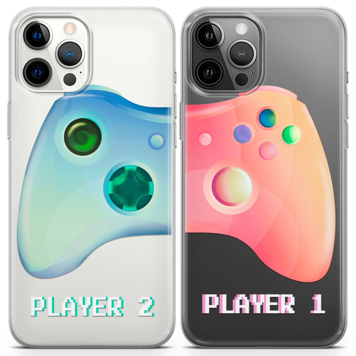 Cavka iPhone Couple Cases Cute Gamepad