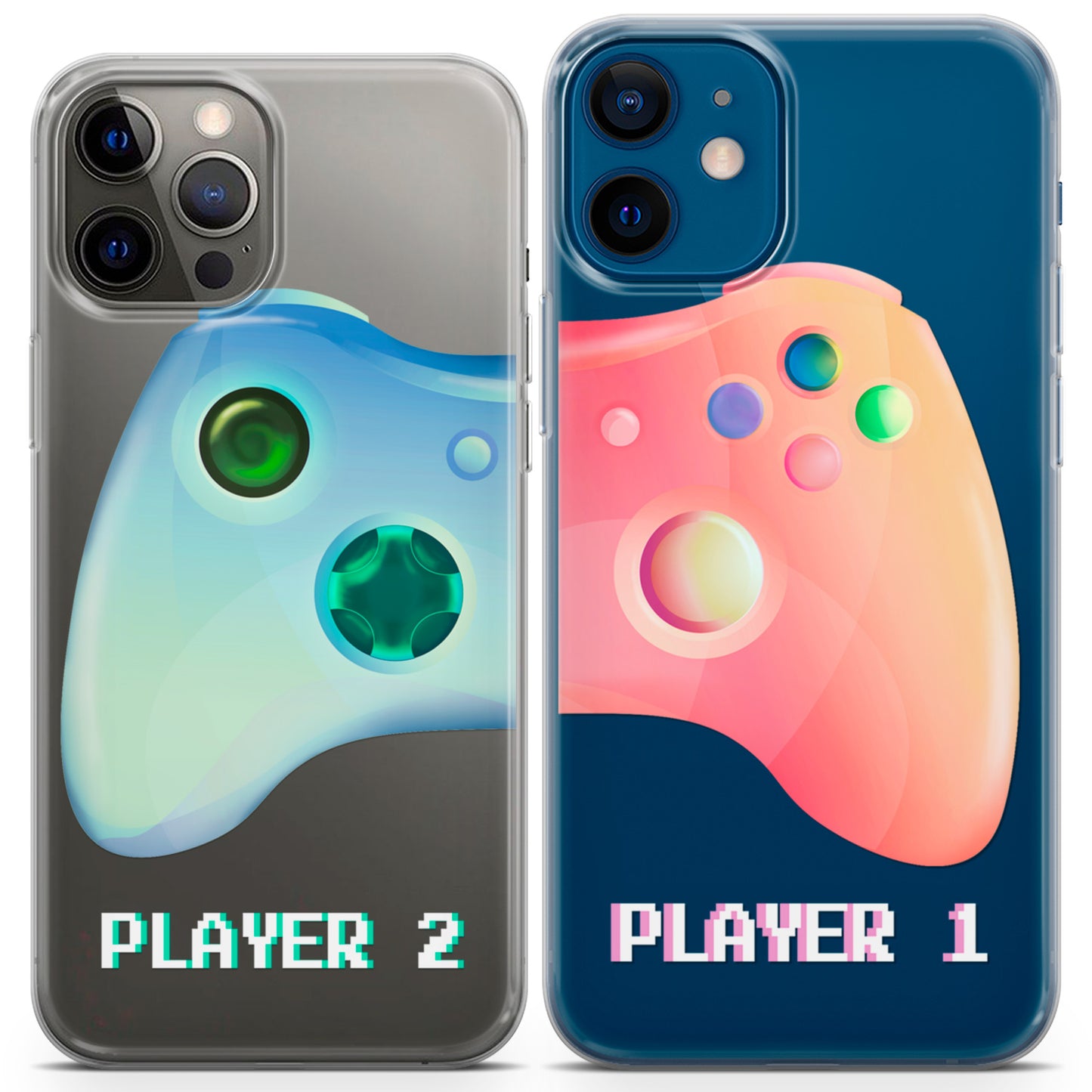 Cavka iPhone Couple Cases Cute Gamepad