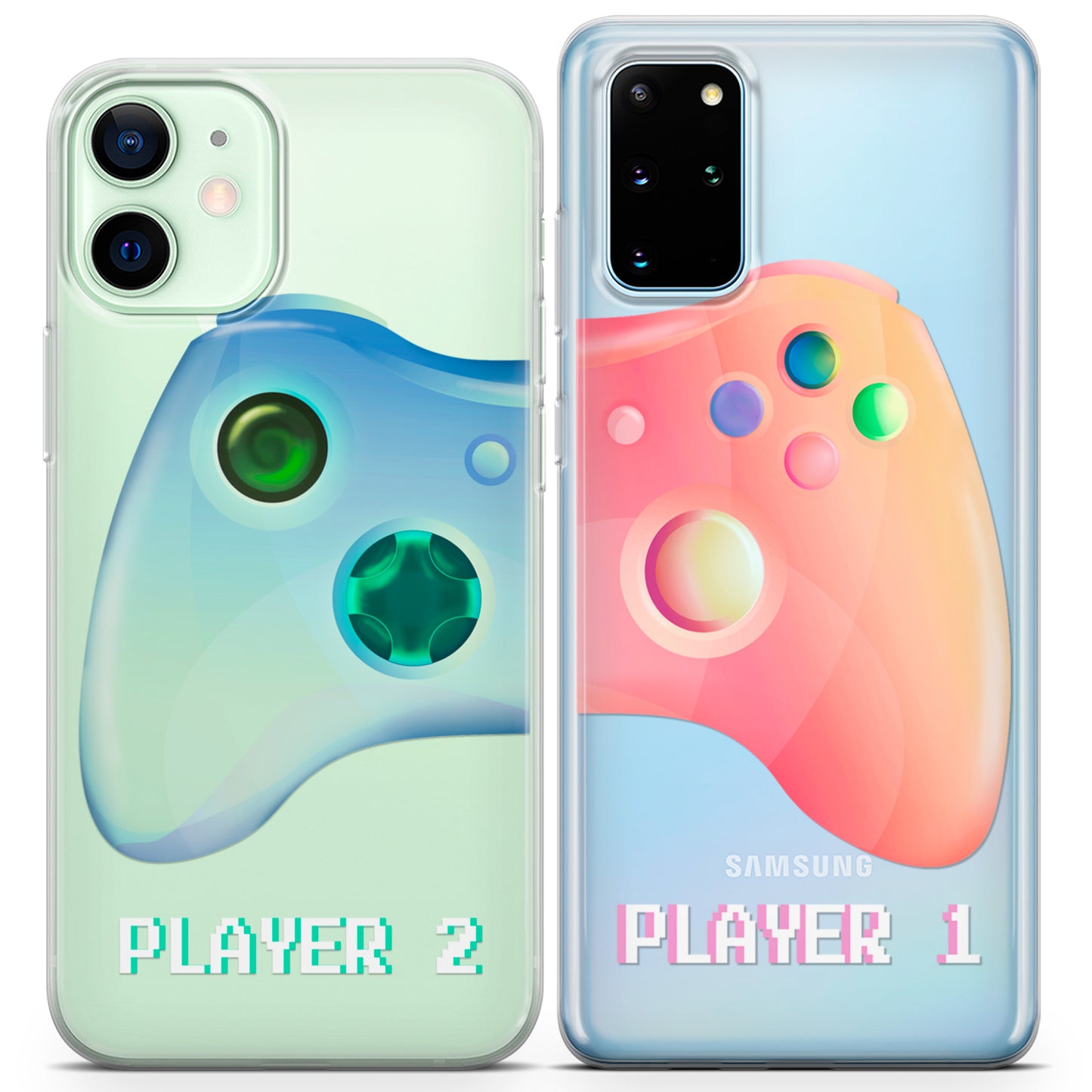 Cavka iPhone Couple Cases Cute Gamepad