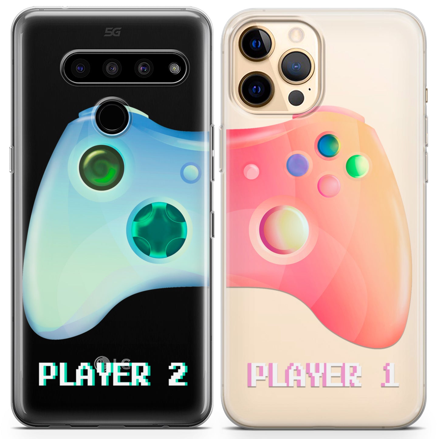 Cavka iPhone Couple Cases Cute Gamepad