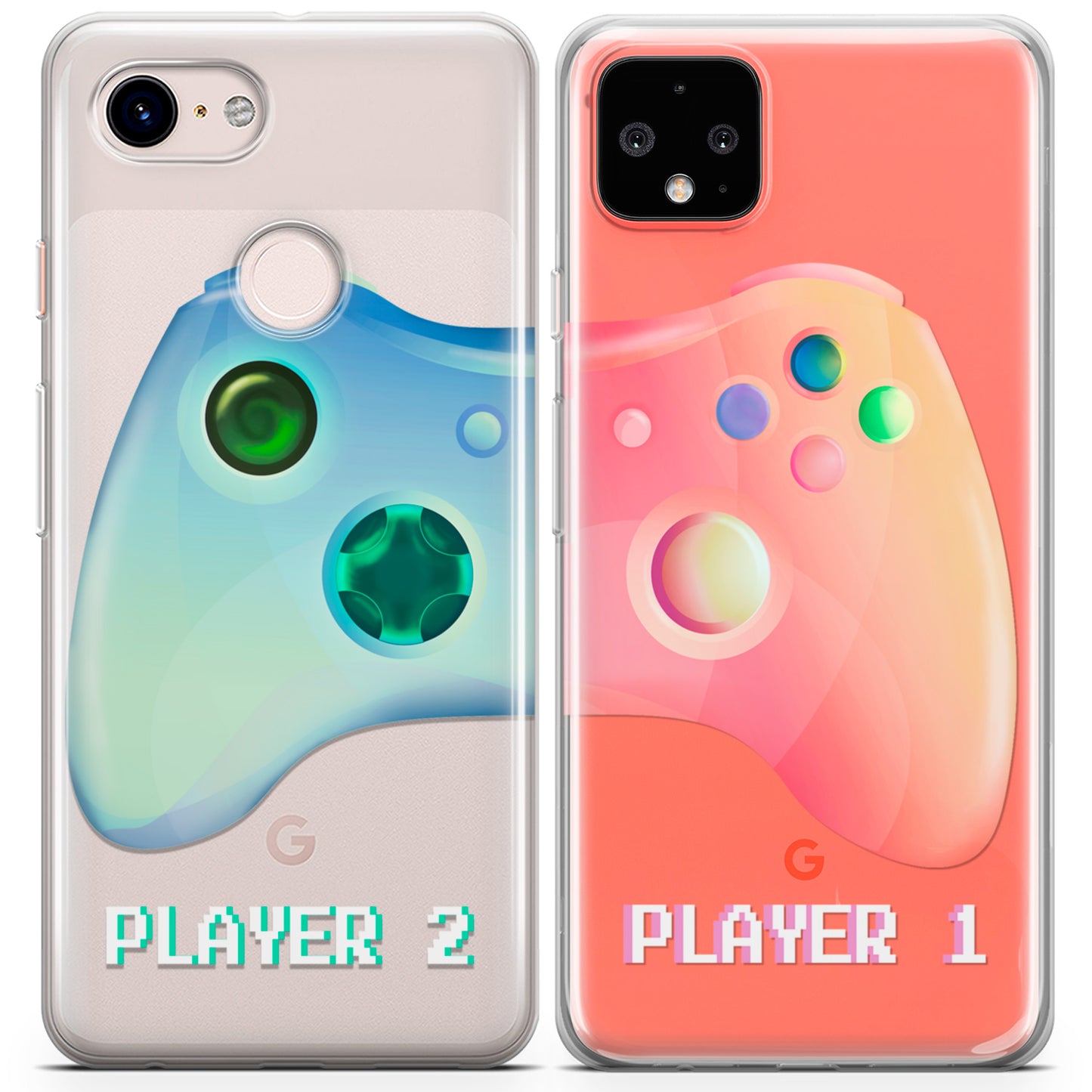 Cavka iPhone Couple Cases Cute Gamepad