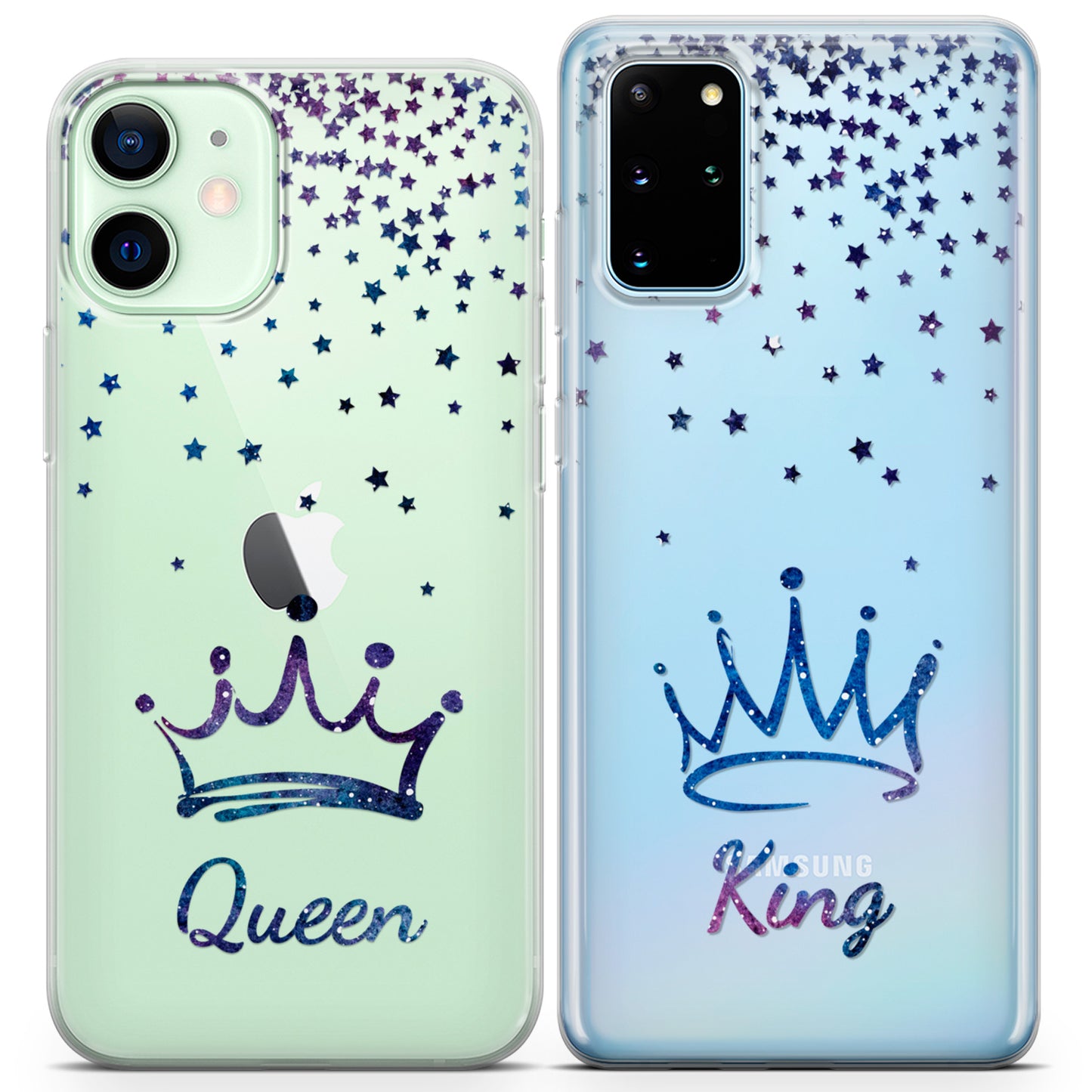 Cavka iPhone Couple Cases Queen and King Crowns