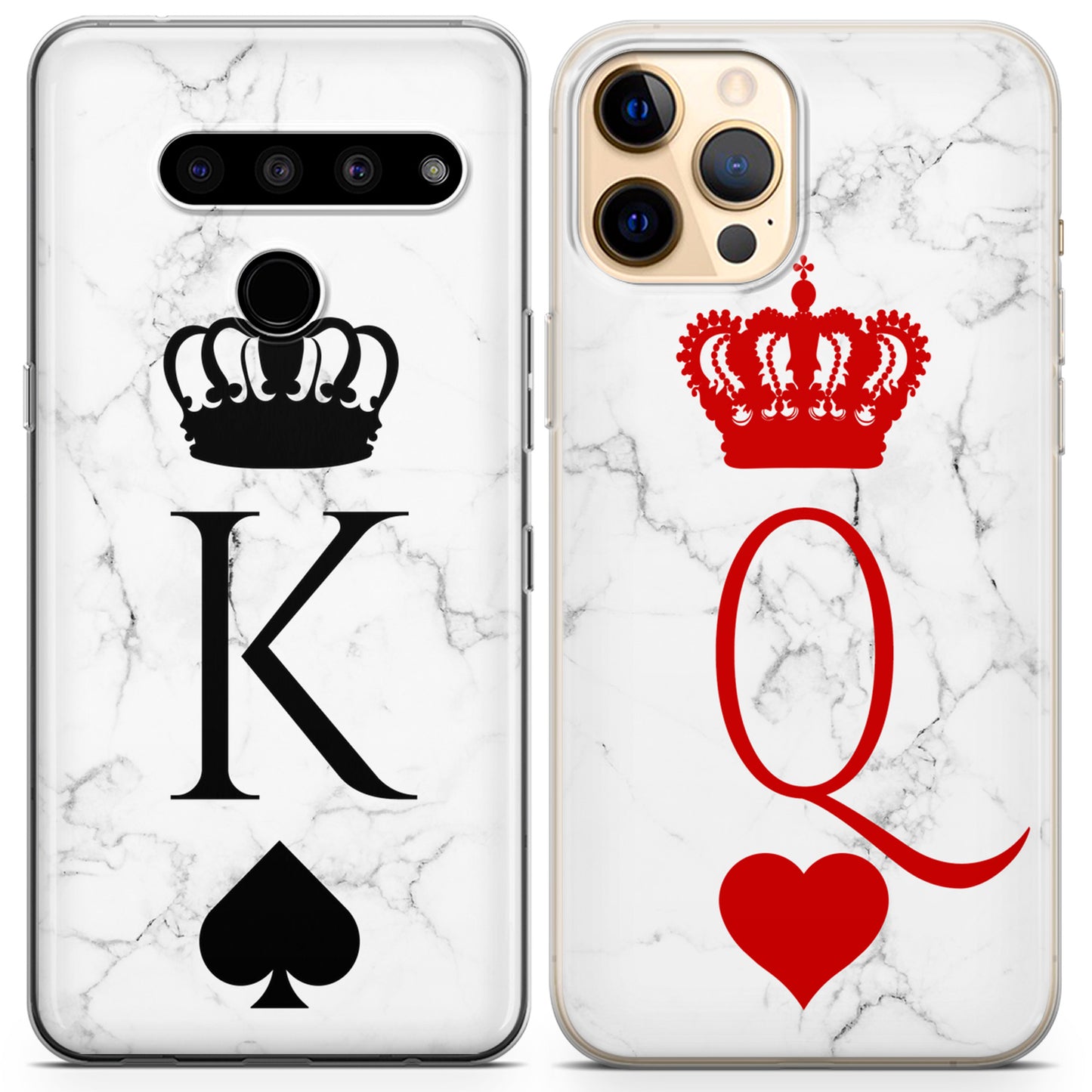 Cavka iPhone Couple Cases Marble King and Queen