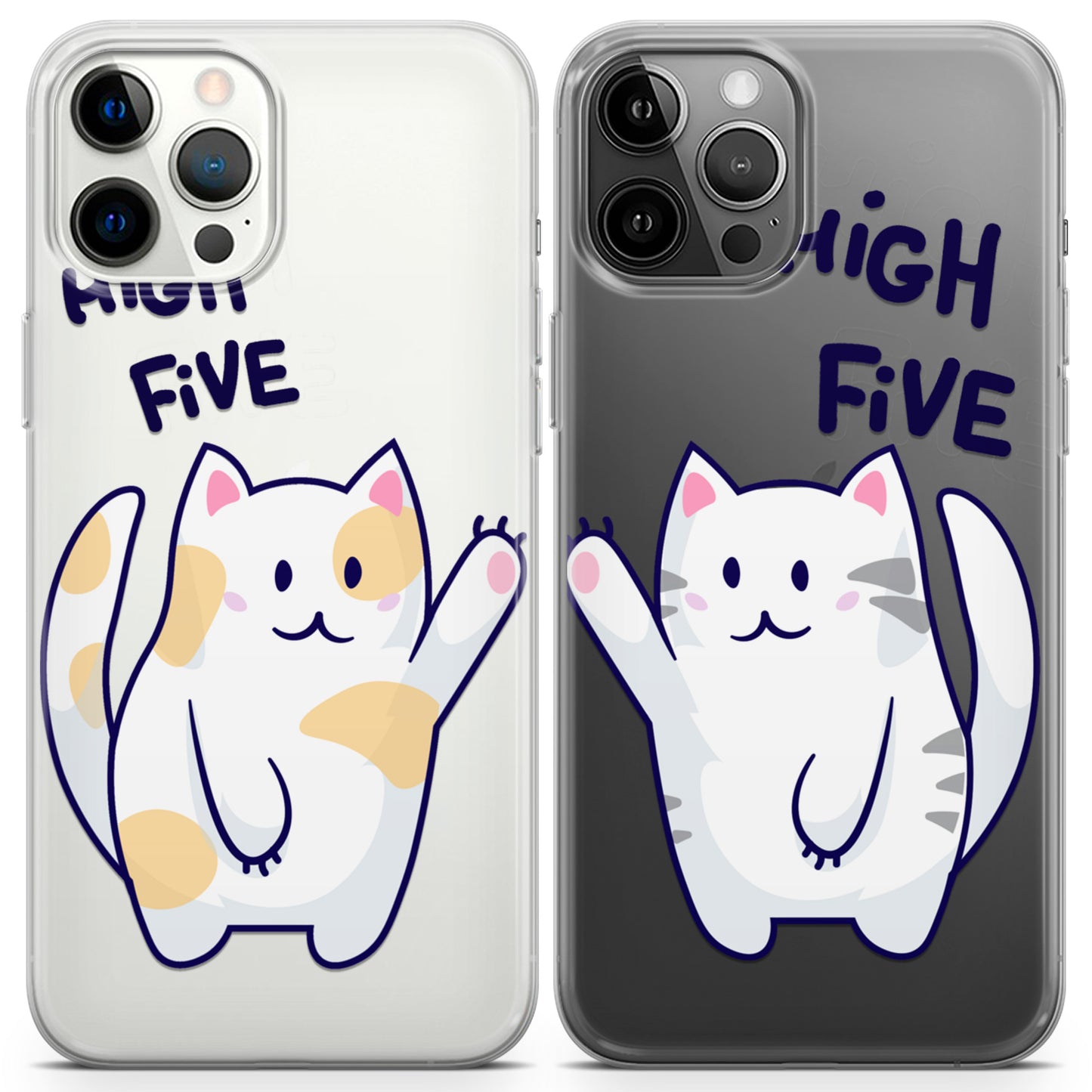 Cavka iPhone Couple Cases High Five Cats