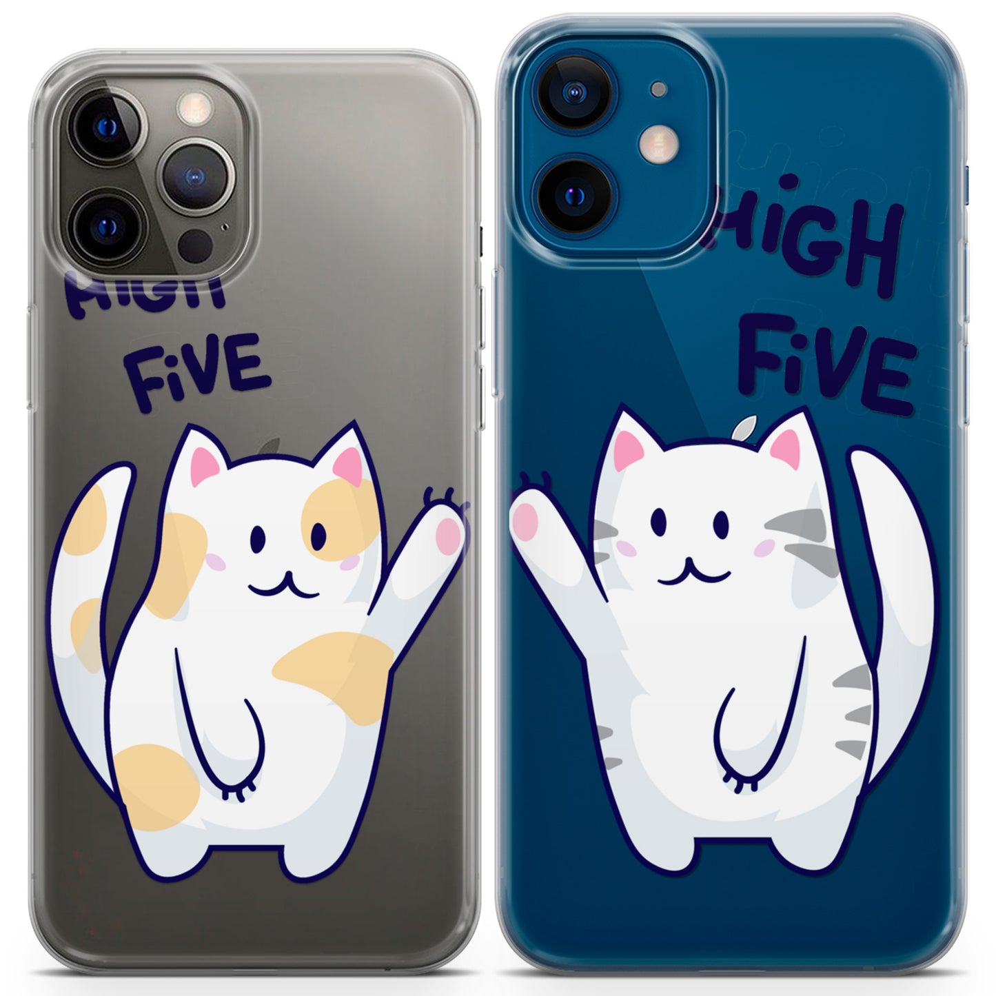 Cavka iPhone Couple Cases High Five Cats