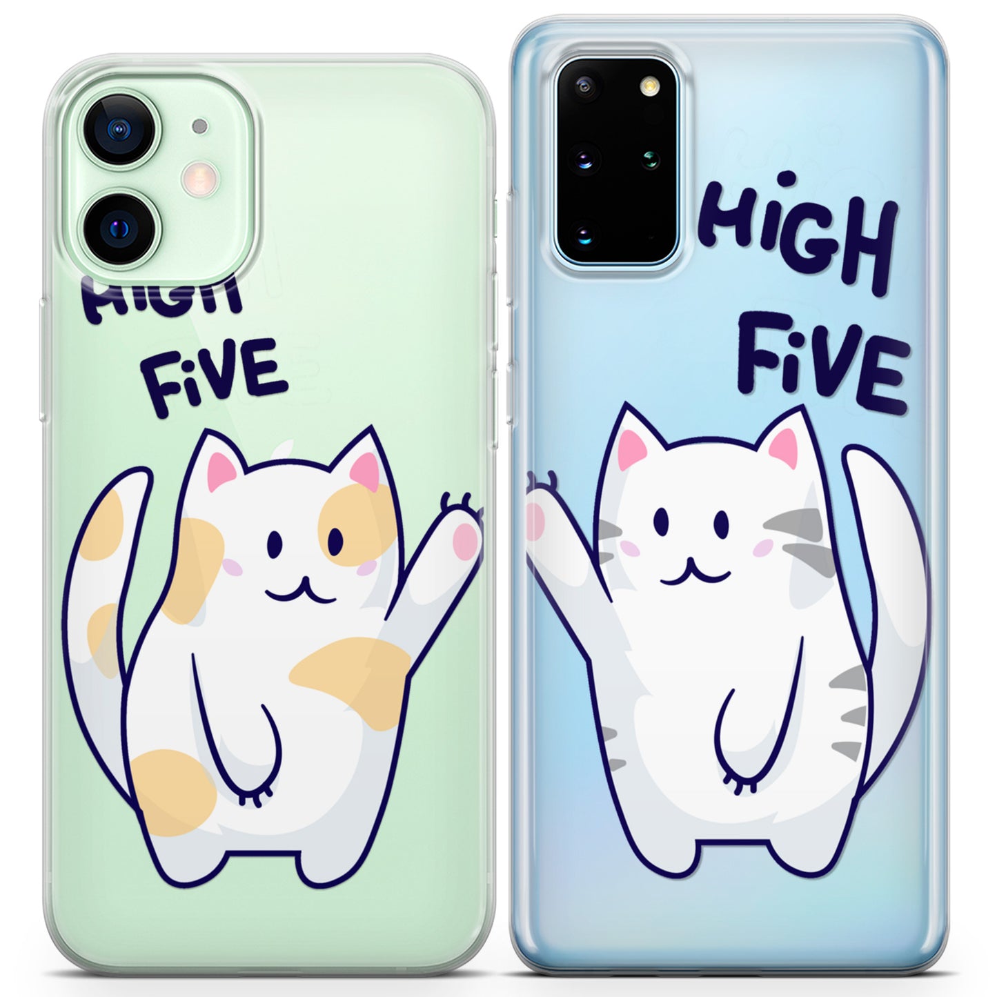 Cavka iPhone Couple Cases High Five Cats