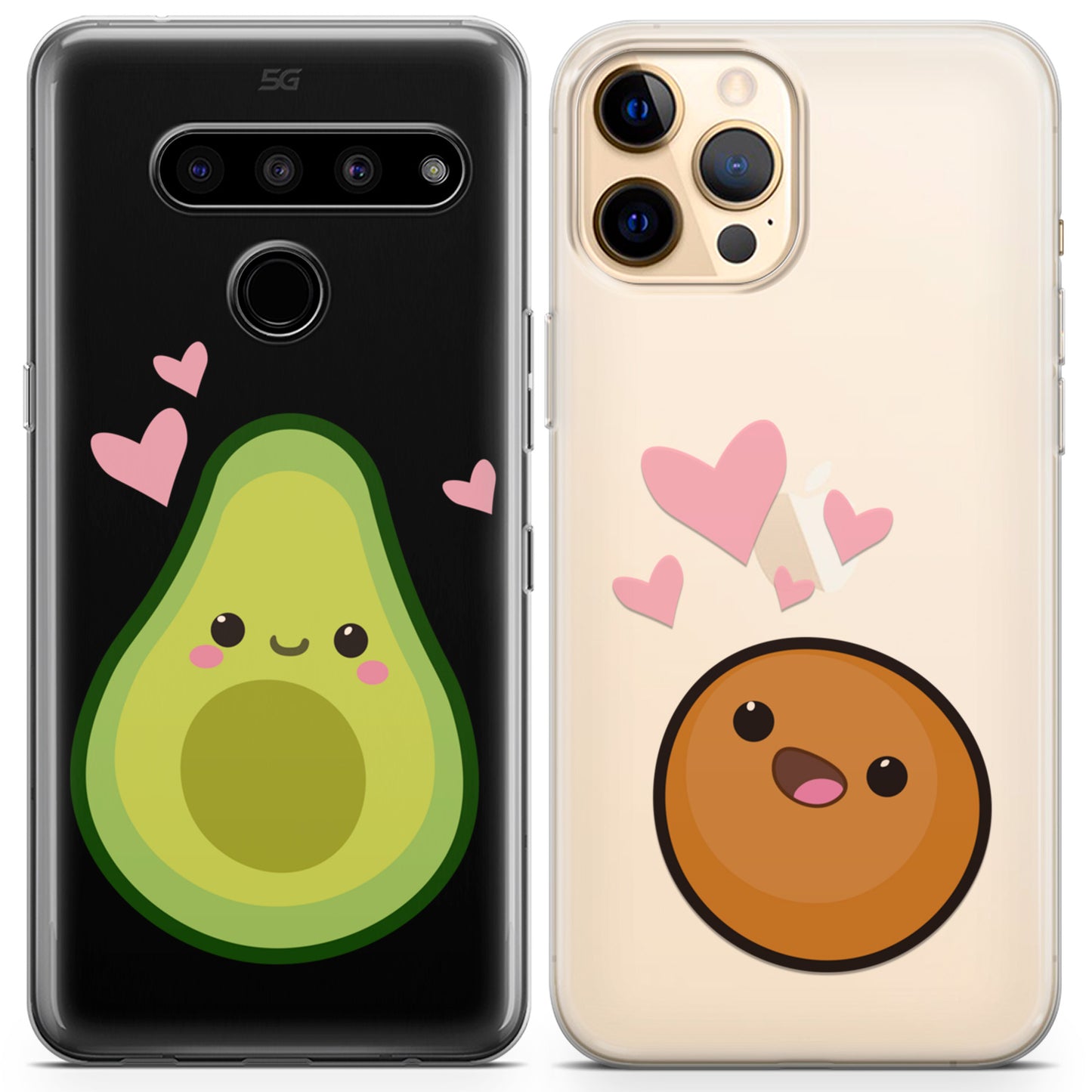 Cavka iPhone Couple Cases Kawaii Avocado